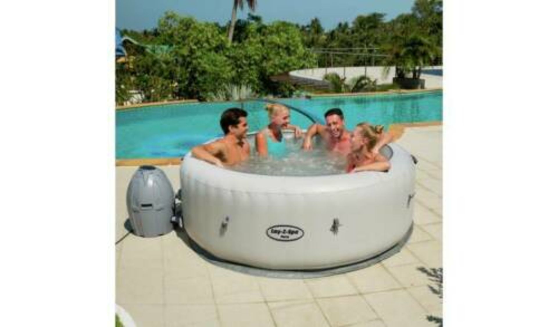 (PP2) Lay-Z-Spa Paris 6 Person LED Hot Tub Relax and unwind in the Lay-Z-Spa Paris AirJet. Feat... - Image 2 of 6