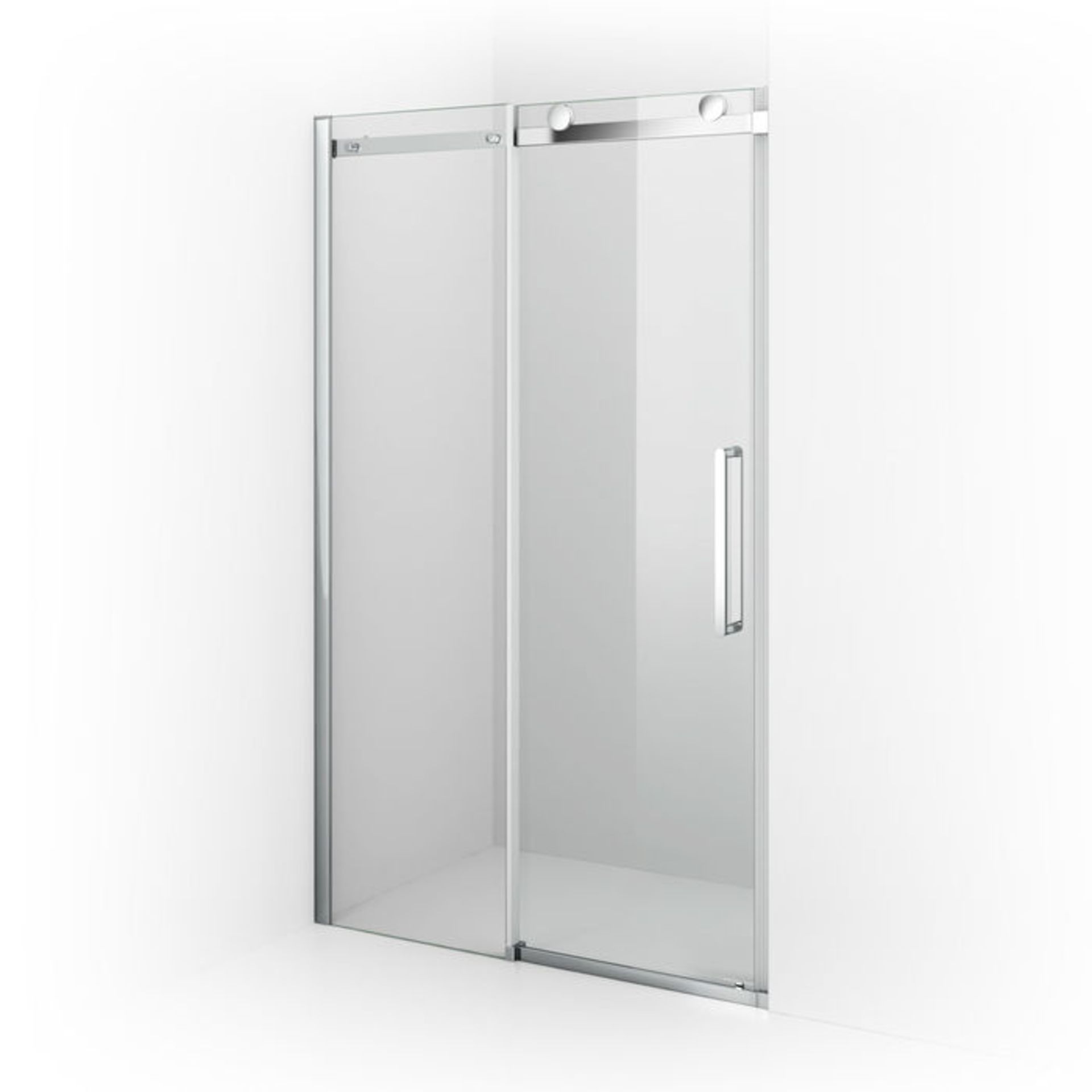 (TP182) - 1100mm - 8mm Designer Frameless EasyClean Sliding Shower Door. RRP £363.99. 8mm - Image 4 of 4