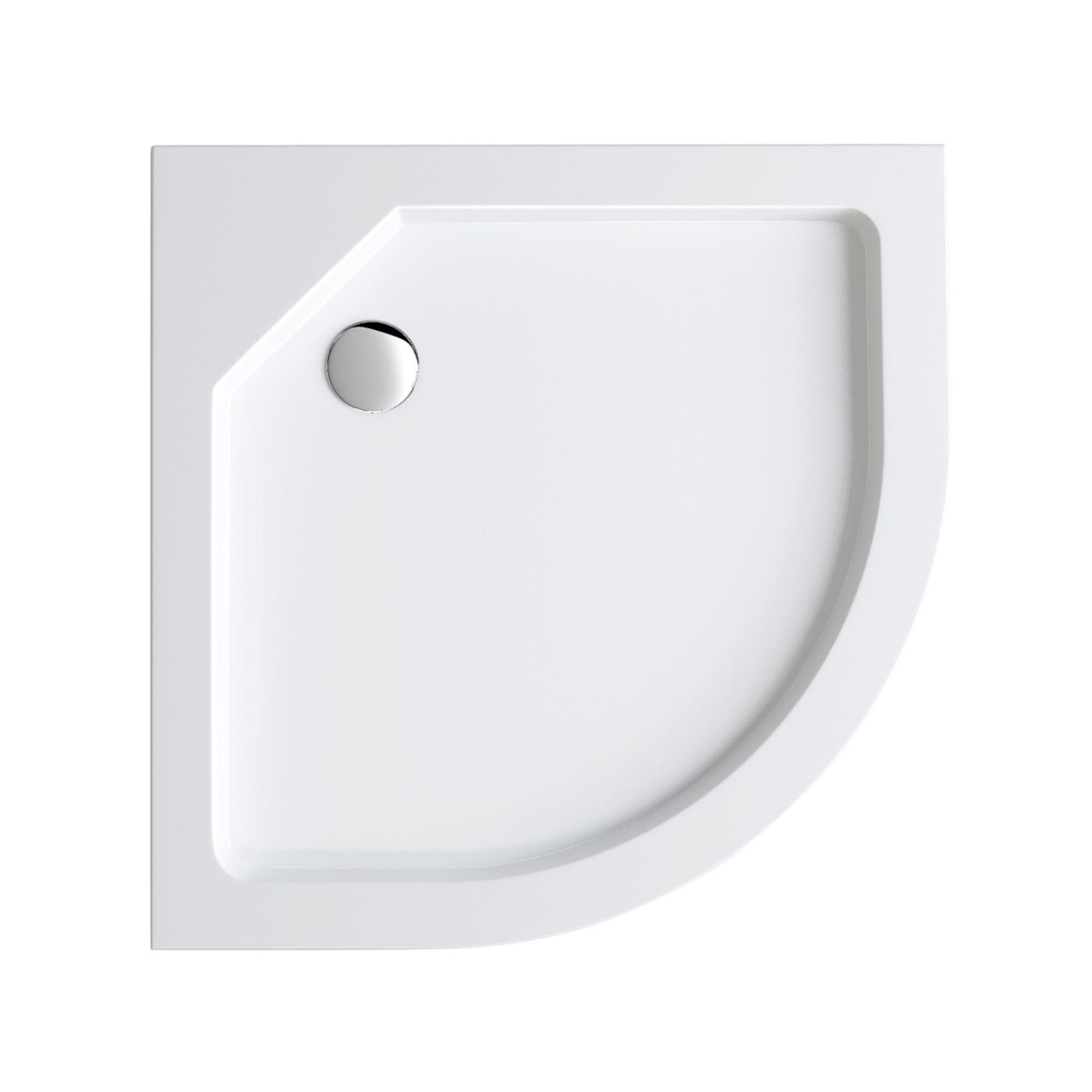 (PP46) 900x900mm Shower tray Quarter round Polystone Easy Plumb. RRP £229.99. Strong & Slim... - Image 2 of 2