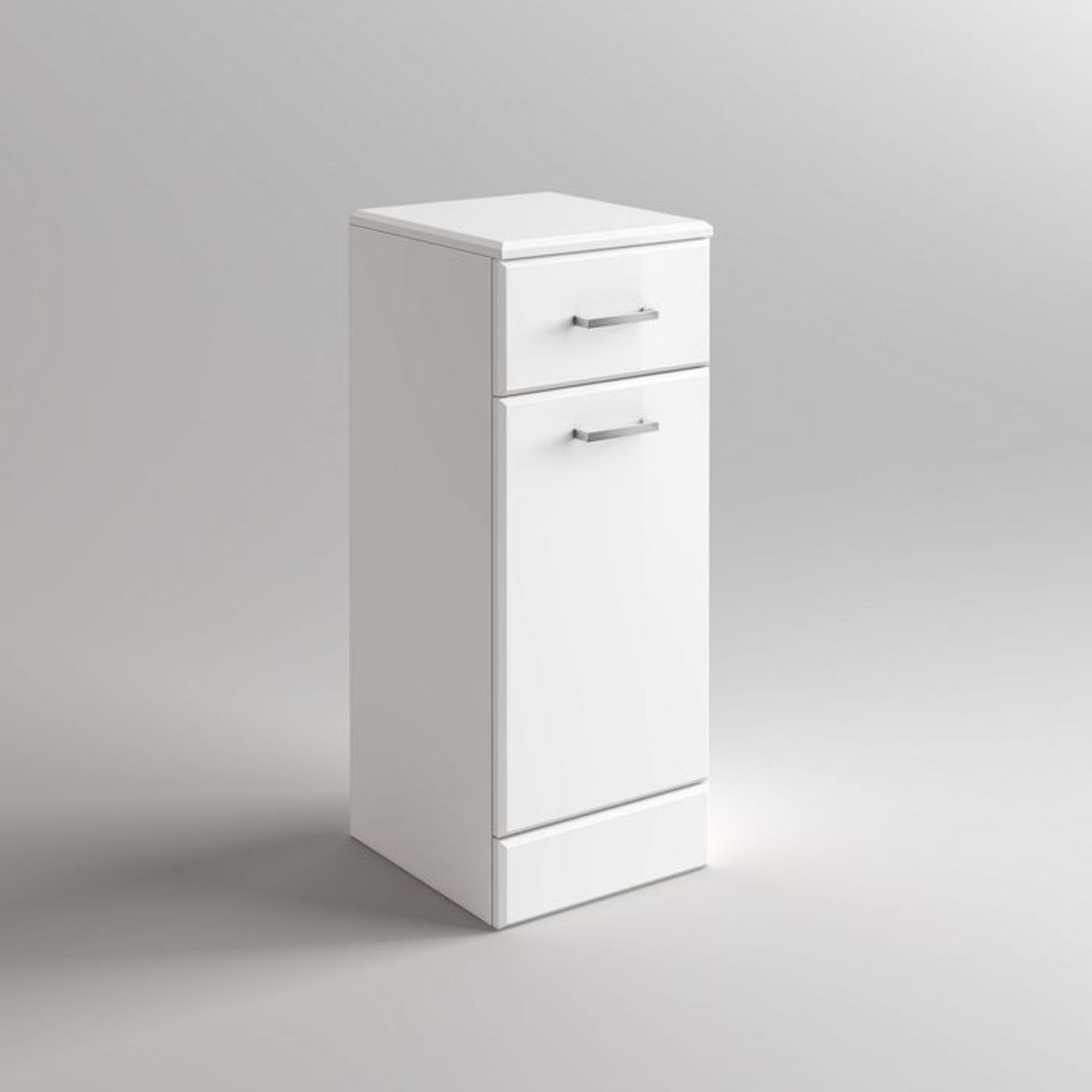 (PP25) 300x300mm Quartz Gloss White Laundry Basket Unit. RRP £199.99. Pristine gloss white fin... - Image 4 of 4