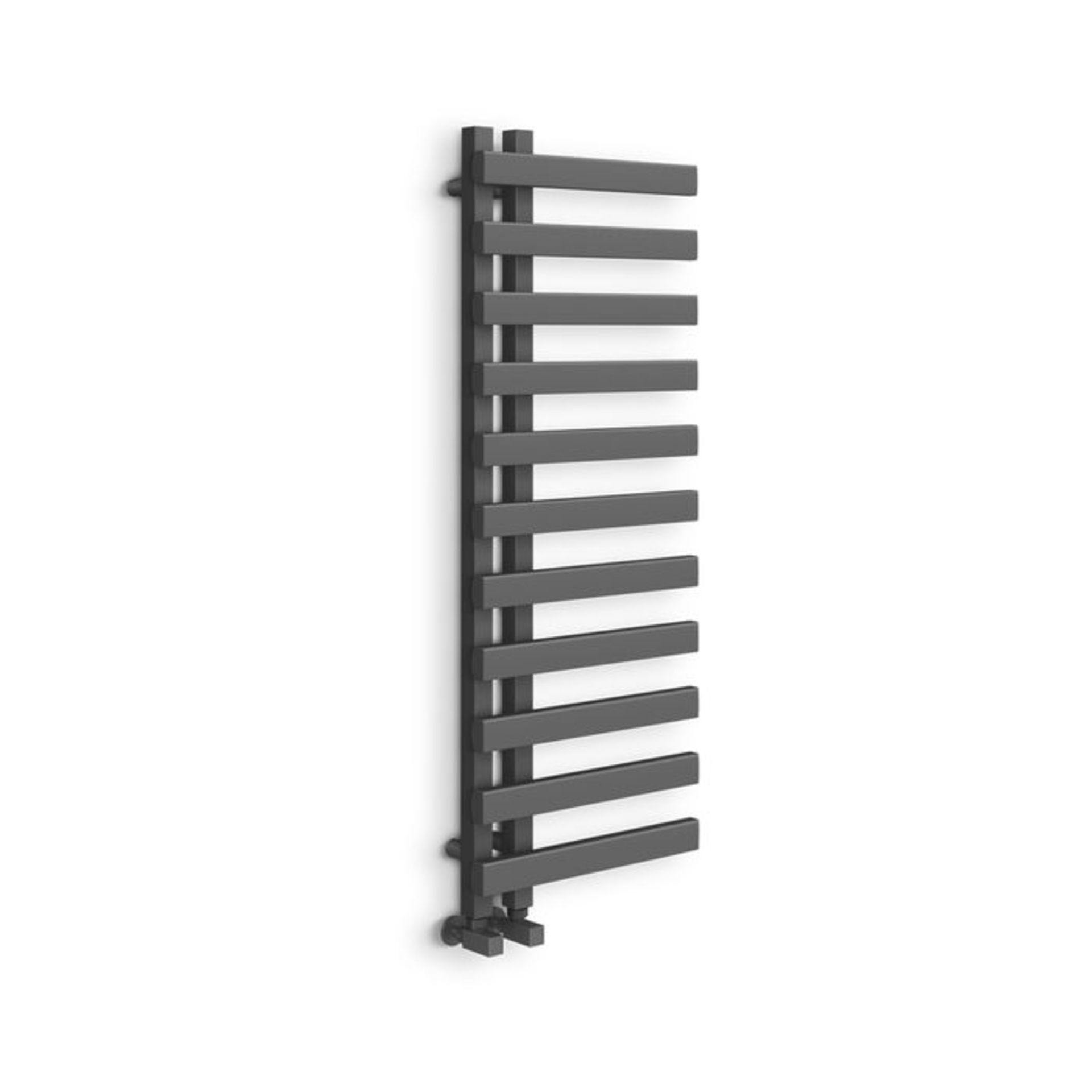 (PP14) 1200x450mm Anthracite Designer Towel Radiator - Flat Panel. Enjoy the convenience of a ... - Image 3 of 3