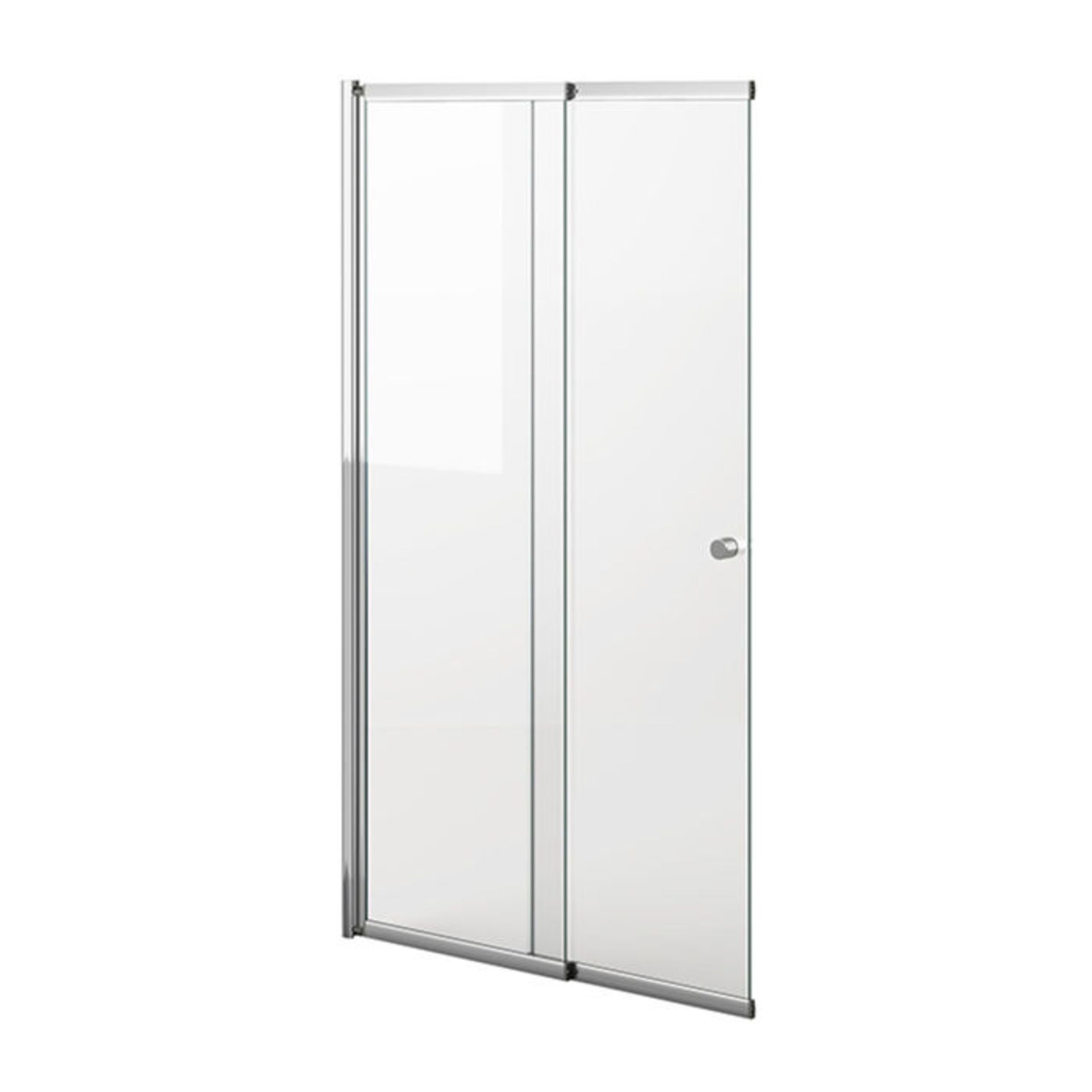 (MC202) 820mm Sliding Bath Screen. RRP £189.00. Constructed of 4mm lightweight tempered safety glass