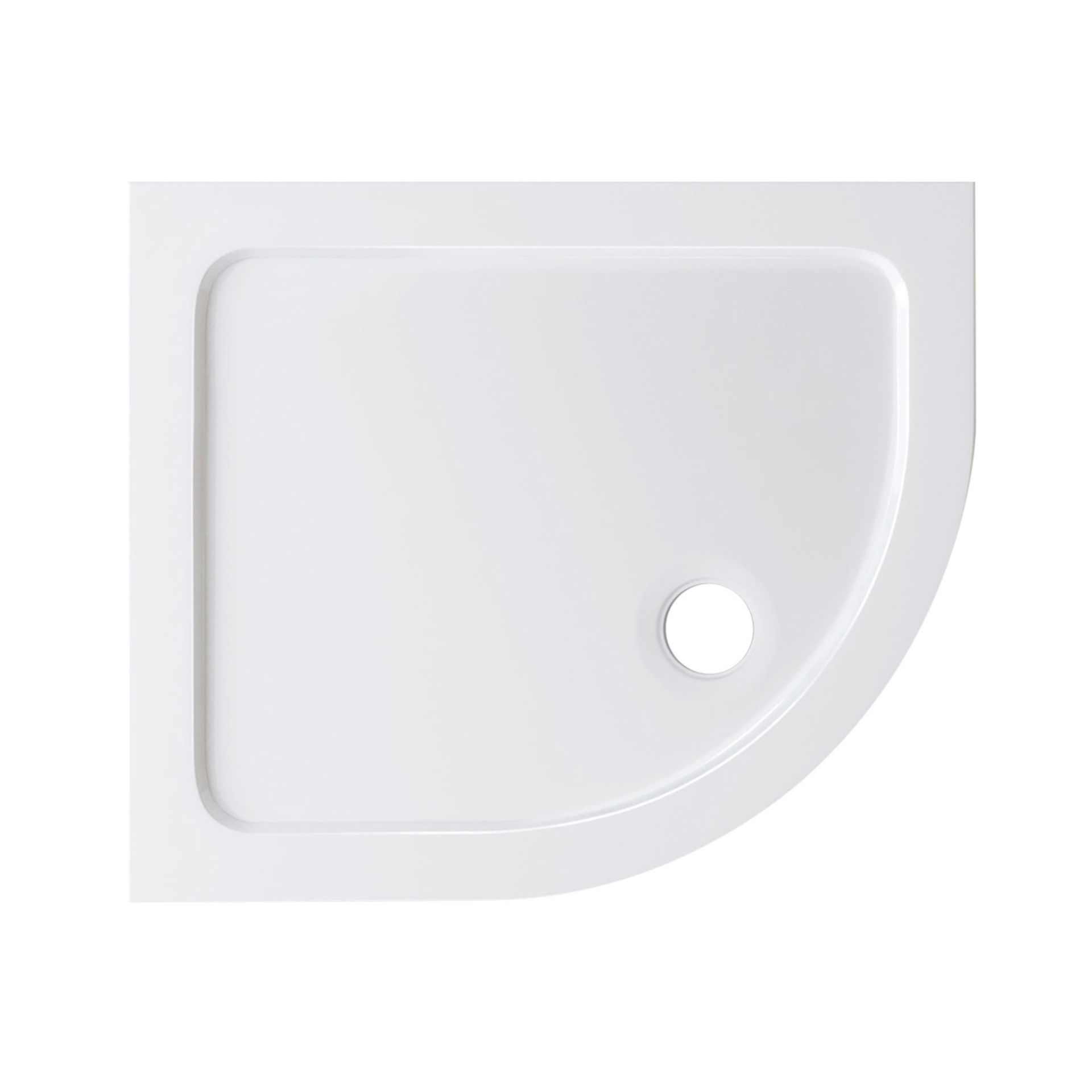 (PP47) 900x760mm Offset Quadrant Ultra Slim Stone Shower Tray - Right. RRP £226.99. Low profil...