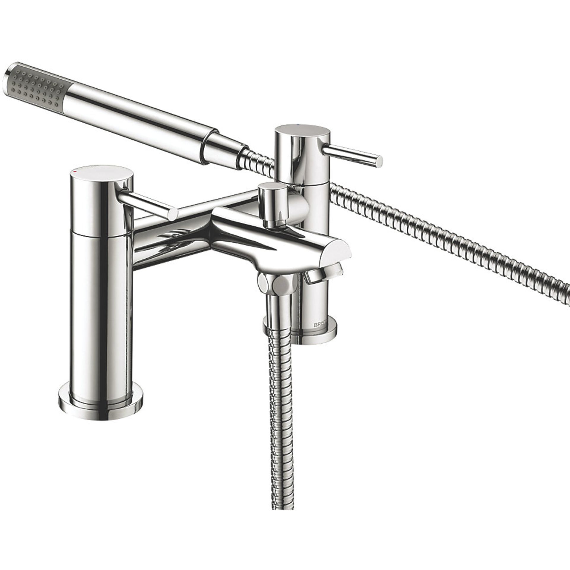 (PP40) BRISTAN BLITZ DECK-MOUNTED BATH SHOWER MIXER TAP. Chrome-plated brass. Contemporary desi...