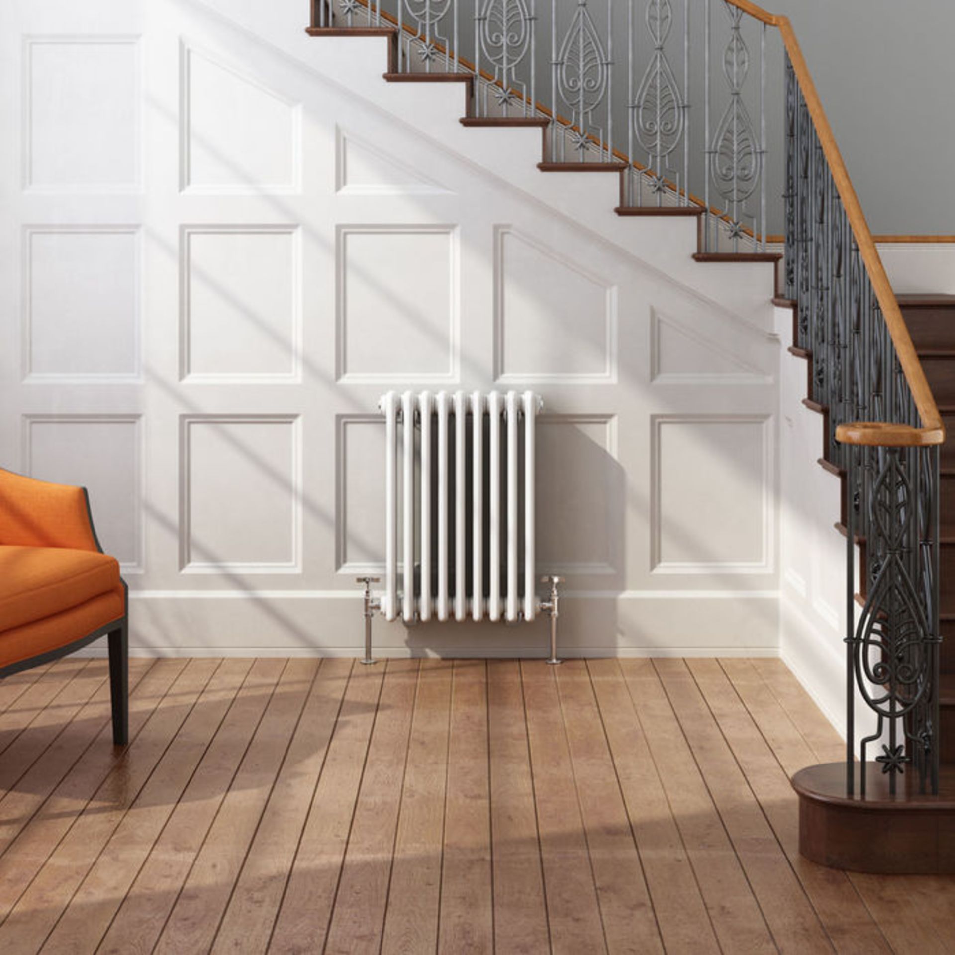 (MC64) 600x628mm White Triple Panel Horizontal Colosseum Traditional Radiator. RRP £345.99. White - Image 2 of 4