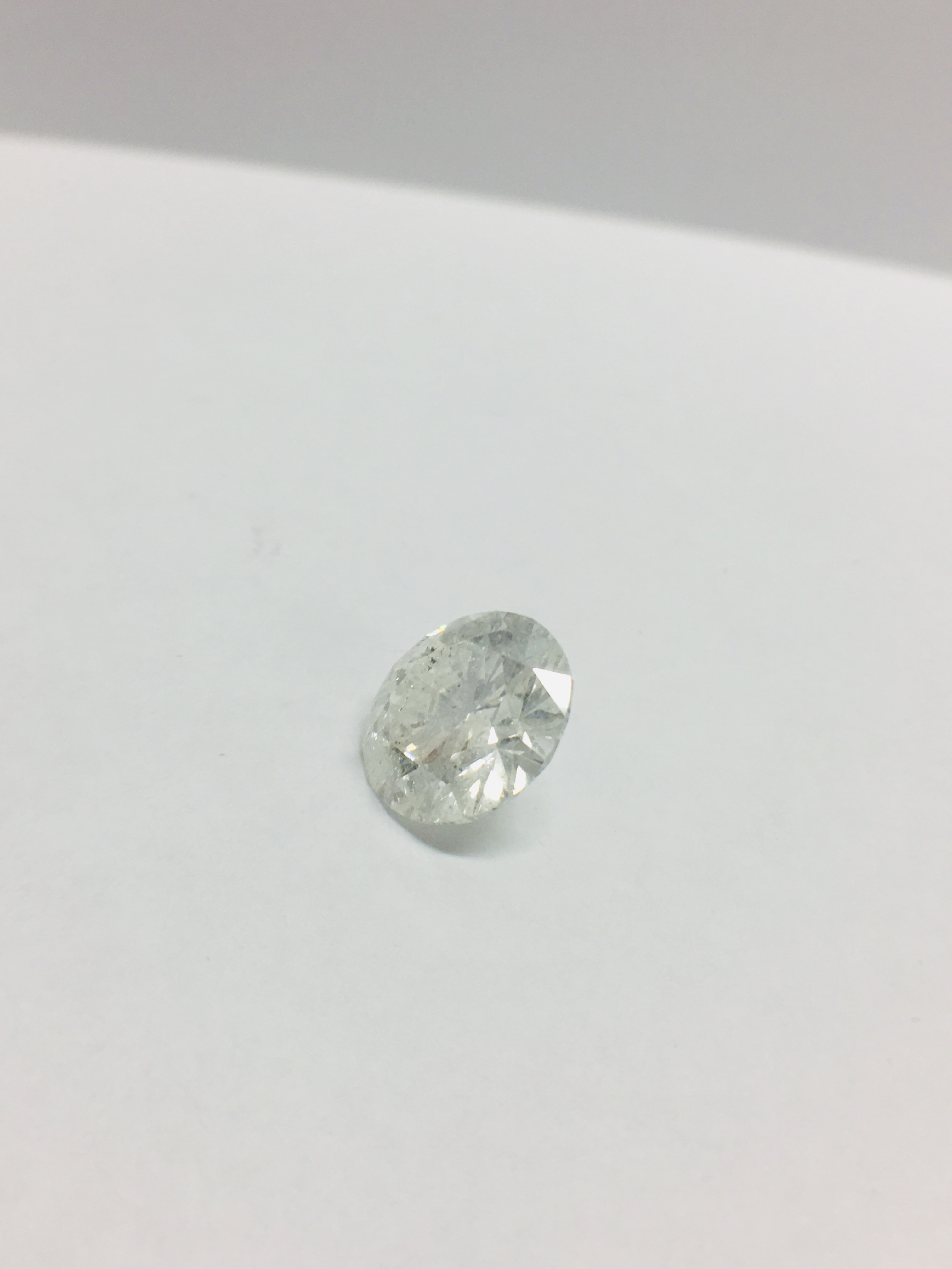 5.12ct round Brilliant cut natural Diamond,H colour,i2 clarity - Image 2 of 5