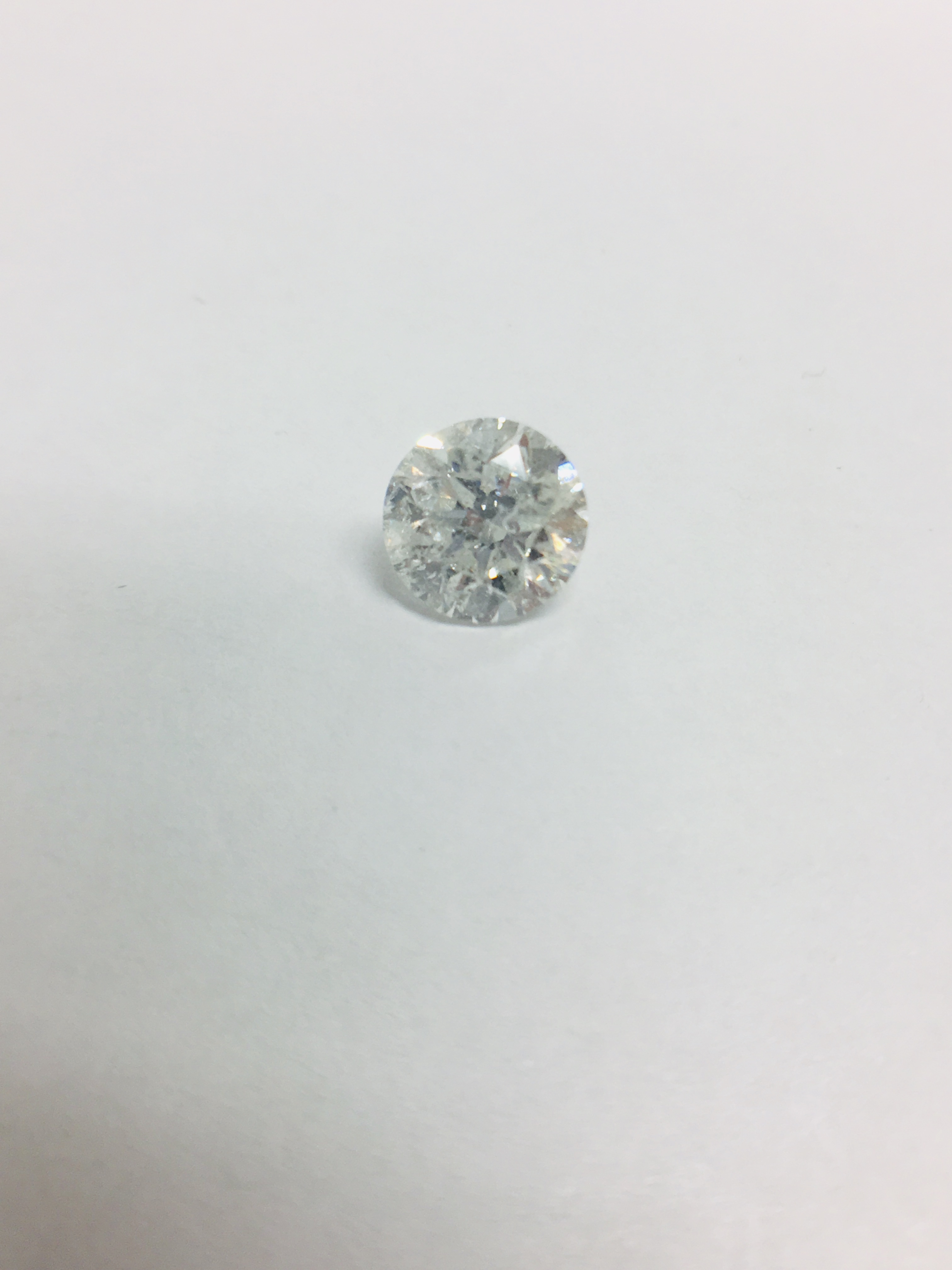 1.20ct Round Brilliant cut diamond,H colour,si3 clarity,very good cut,clarity enhanced