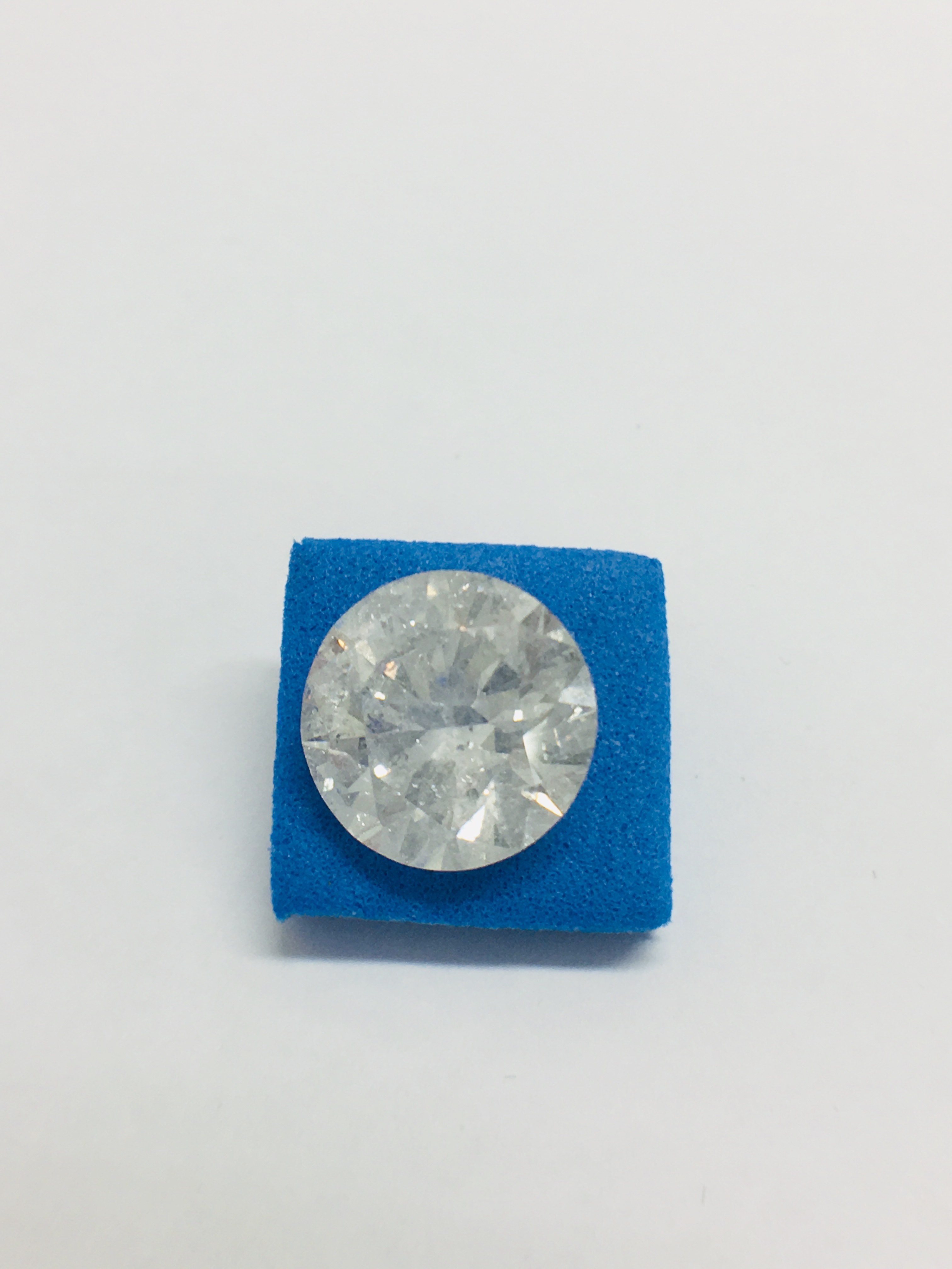 5.12ct round Brilliant cut natural Diamond,H colour,i2 clarity - Image 5 of 5