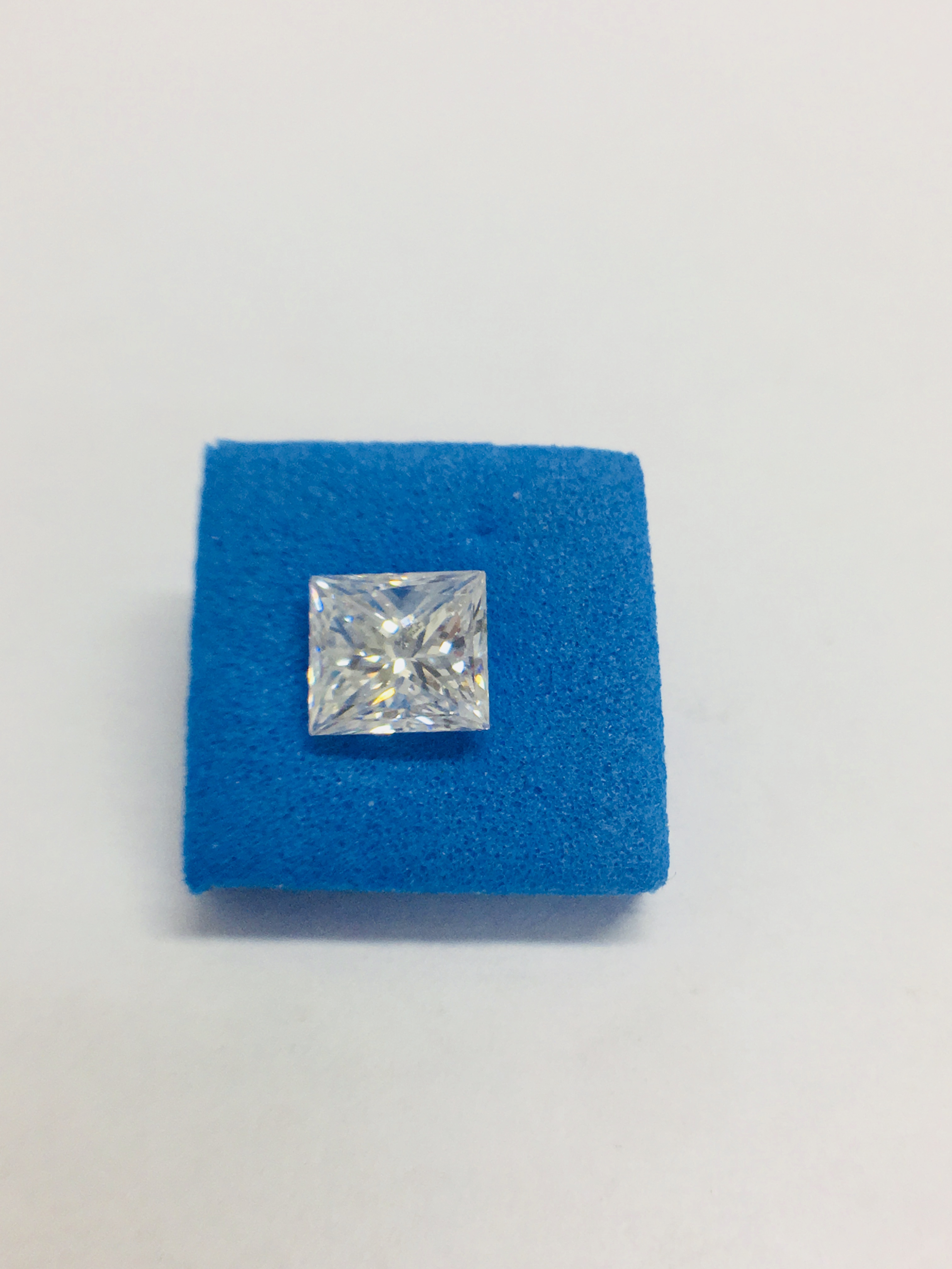 1.04ct Princess cut natural diamond,H Coloured,si2 clarity,excellent cut,clarity enhanced - Image 2 of 2