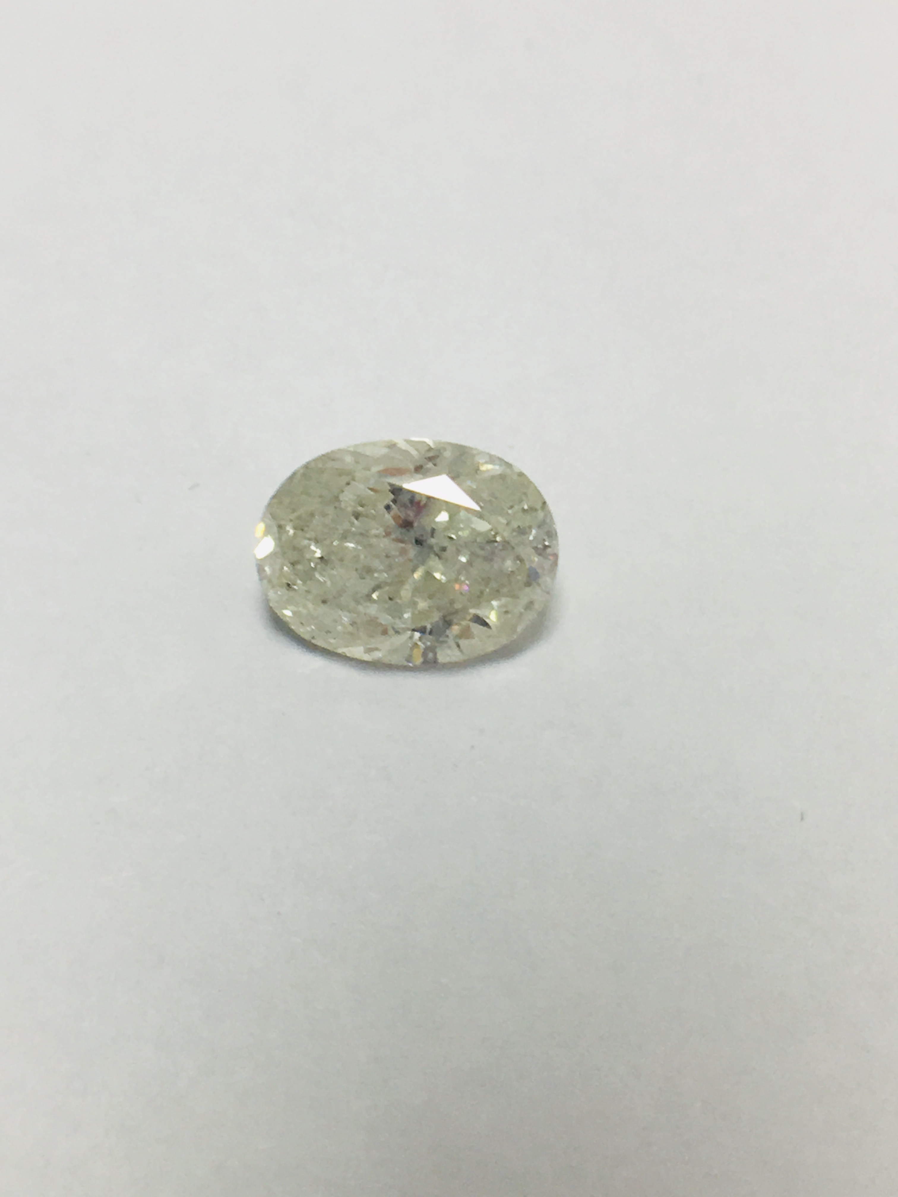 1.61t Natural oval Cut diamond colour,i2 clarity,diamond is tested as clarity enhanced - Image 3 of 3