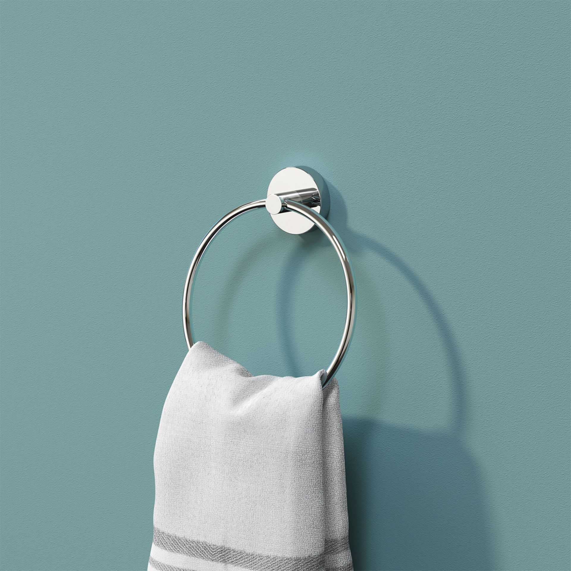 (G32) Finsbury Towel Ring. Simple yet stylish Completes your bathroom with a little extra - Image 2 of 3