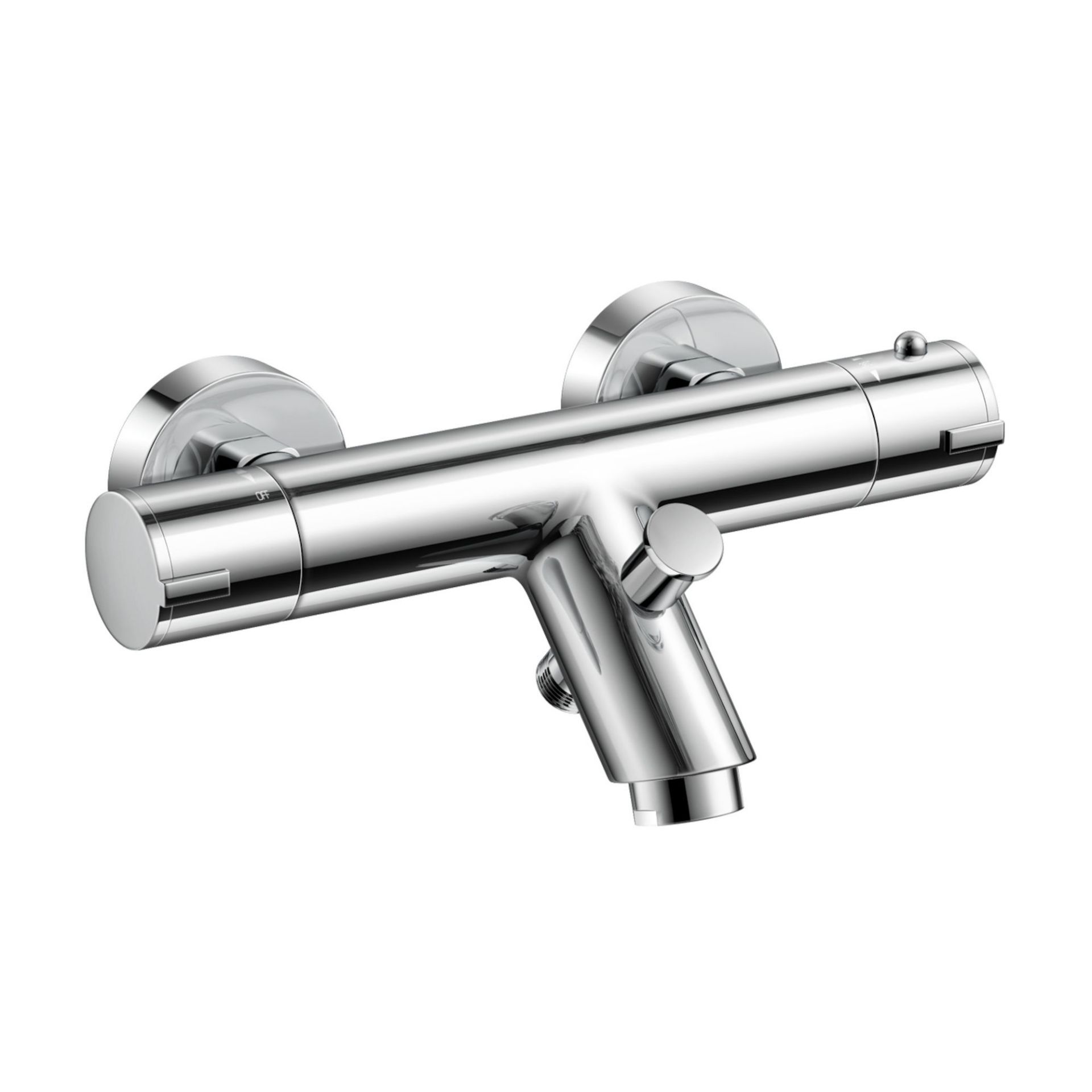(G51) Slimline Wall Mounted Mixer and Bath Filler Chrome plated solid brass mixer Built in anti-