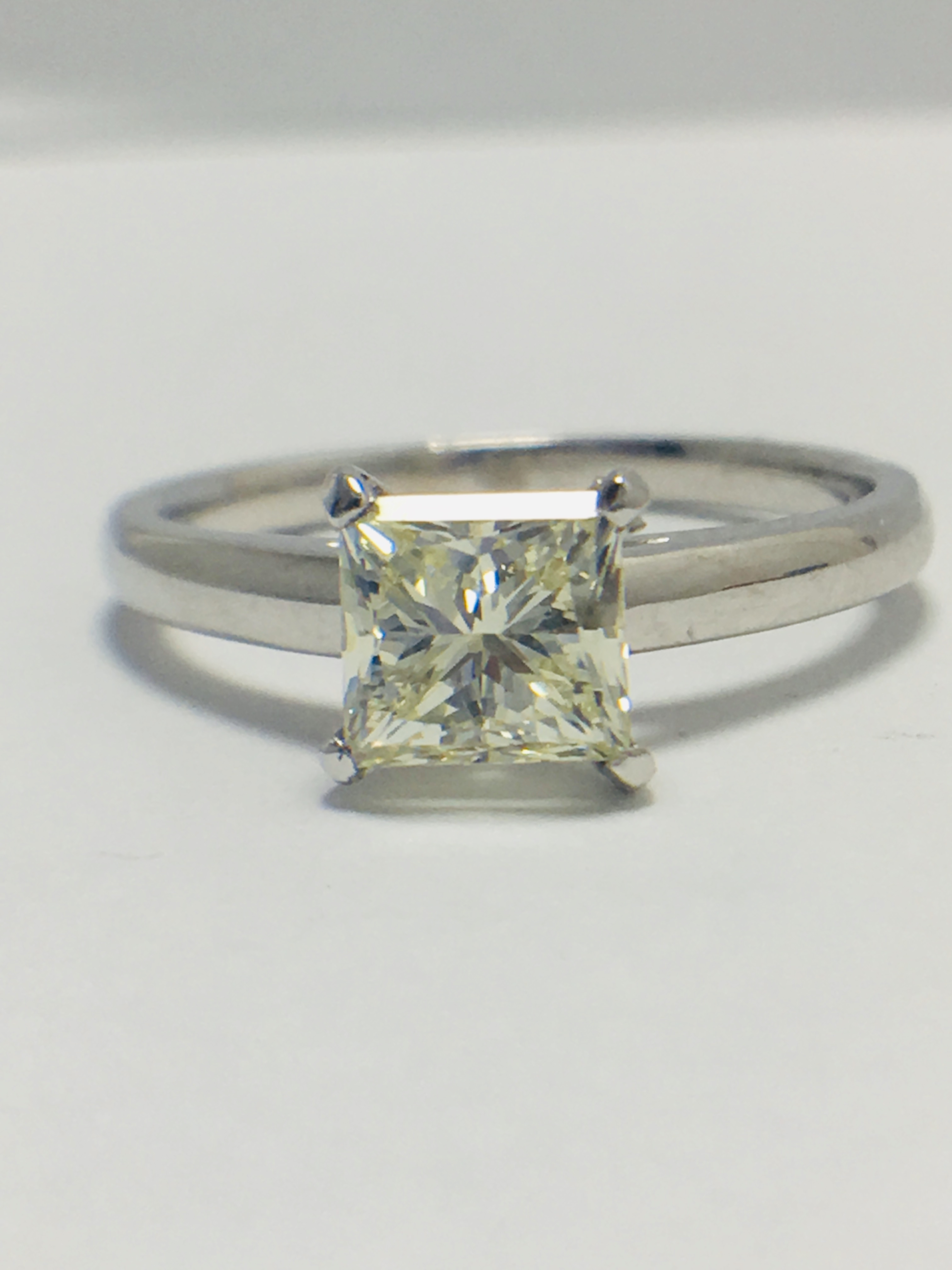 1ct princess cut solitaire ring