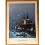 franklyn J Scott Limited Edition Prints Signed. 3 x Evening At Westminster