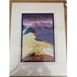 Nicholas Leigh Signed Print Langdale Peaks.