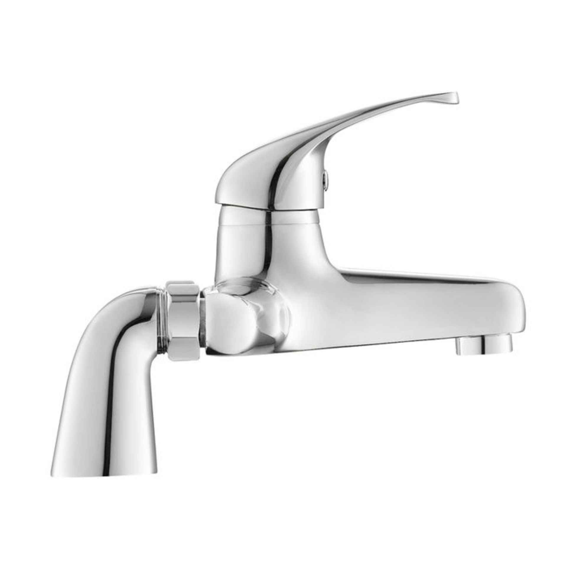 (LX7 ) Sleek Bath Filler Mixer Tap Chrome Plated Solid Brass 1/4 turn solid brass valve with ceramic - Image 2 of 3