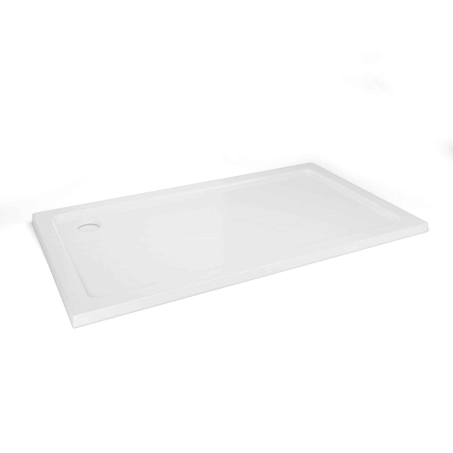 (TP89) 1400x800mm Rectangular Ultra Slim Stone Shower Tray. Constructed from acrylic capped stone - Bild 2 aus 2