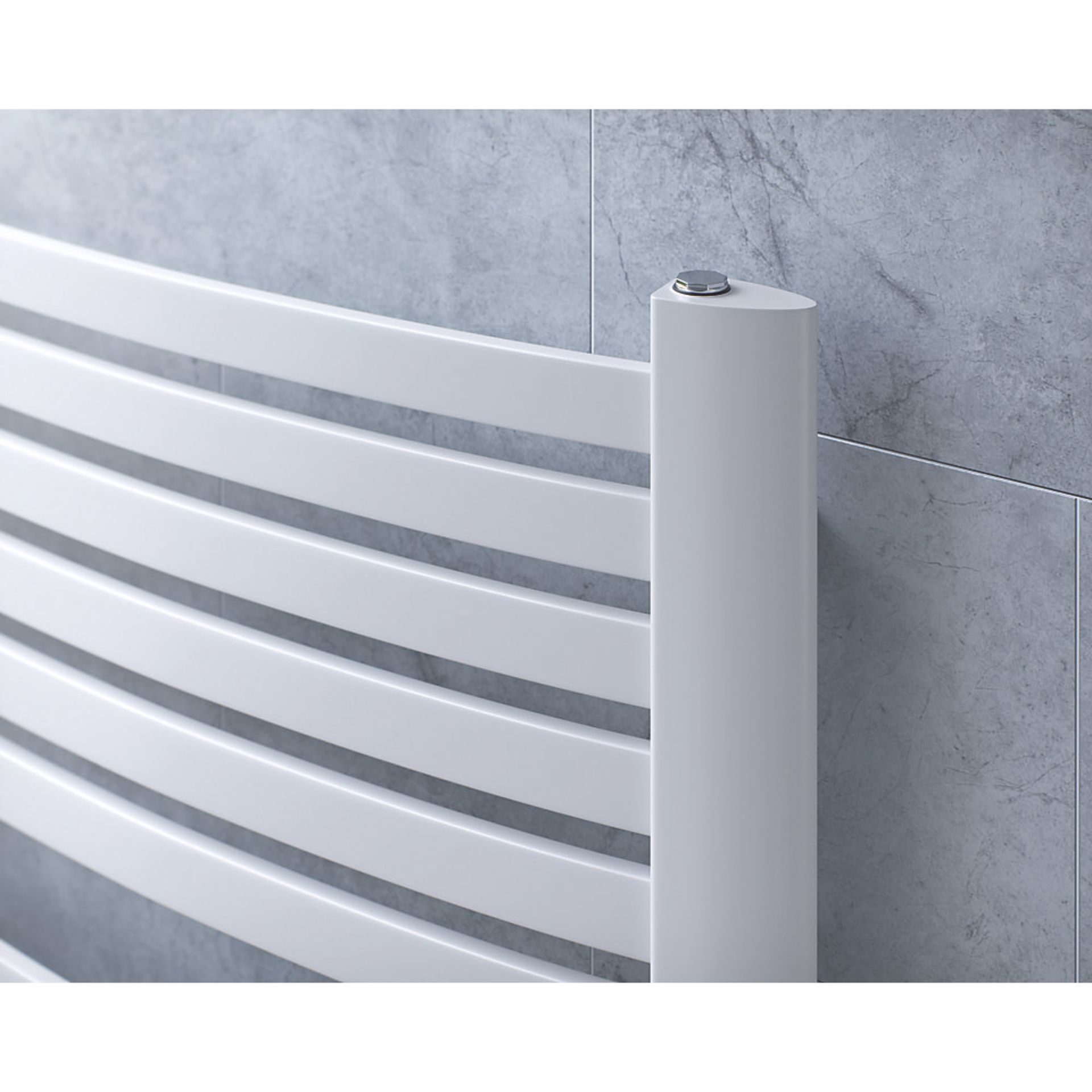 (KL97) 1215 X 580MM XIMAX K4 DESIGNER TOWEL RADIATOR WHITE. RRP £299.99. Designer towel radiator - Bild 3 aus 3