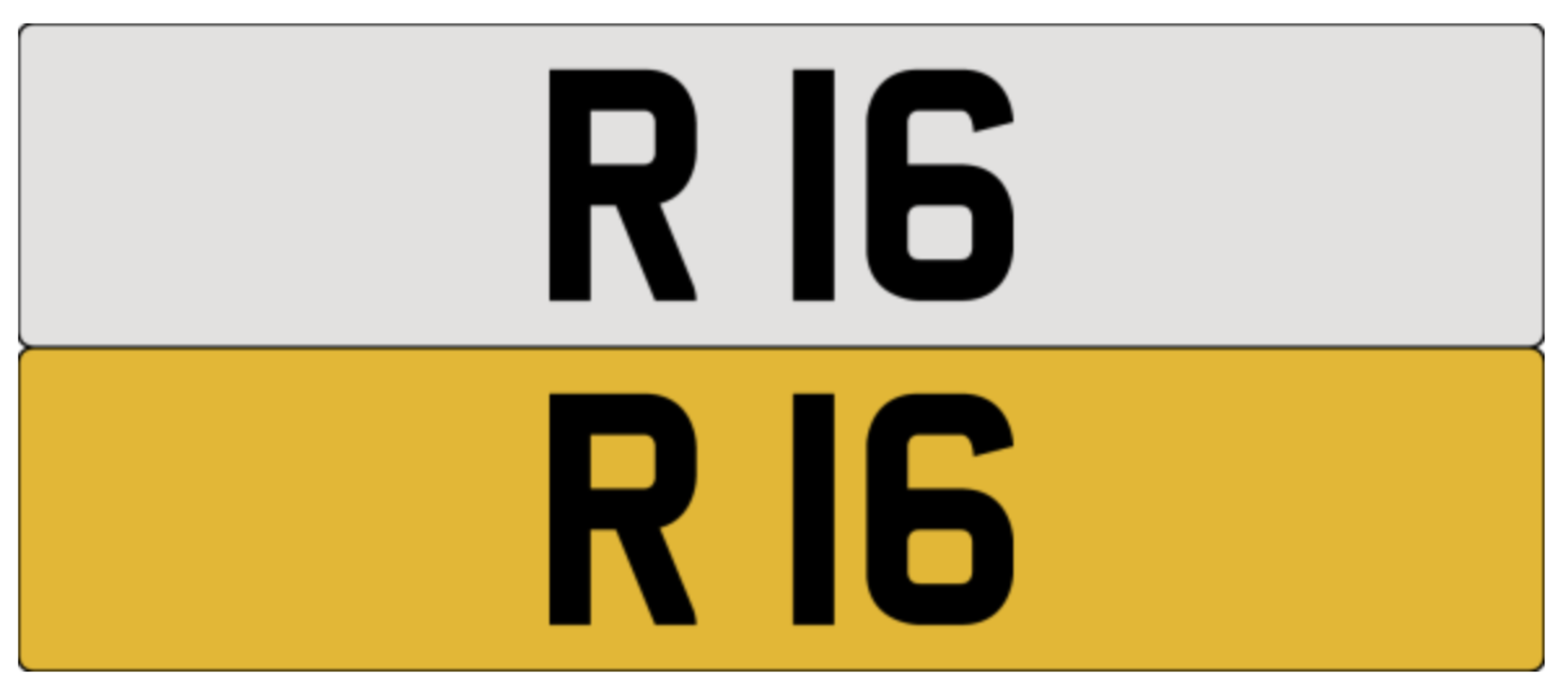 R 16 on DVLA retention, ready to transfer