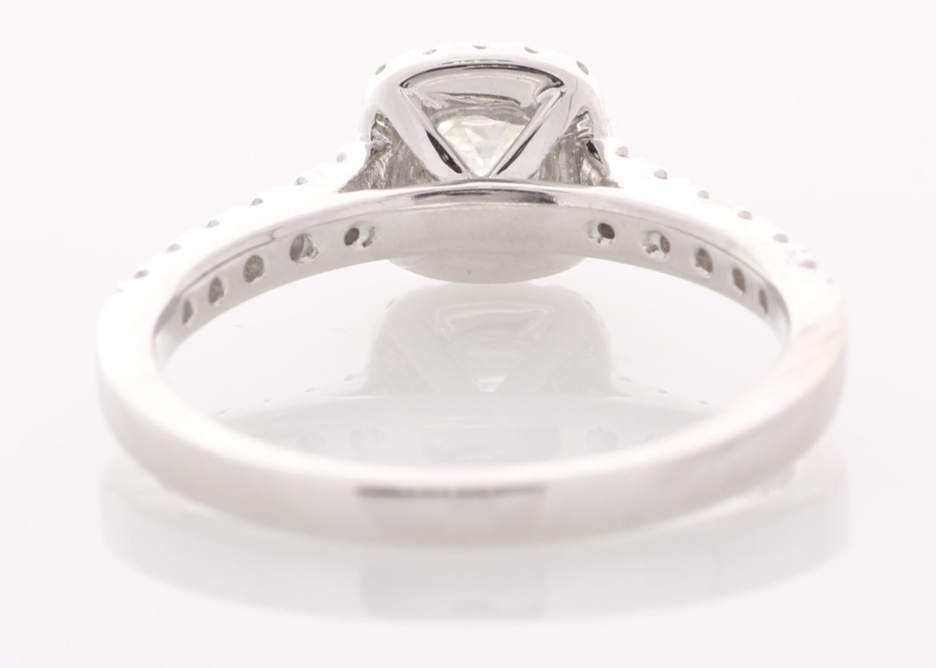 18ct White Gold Single Stone With Halo Setting Ring 0.76 - Image 4 of 5