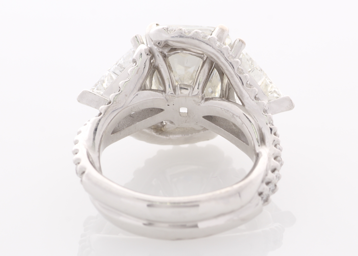 18ct White Gold Three Stone With Halo Setting Ring 4.51 Carats - Image 5 of 6