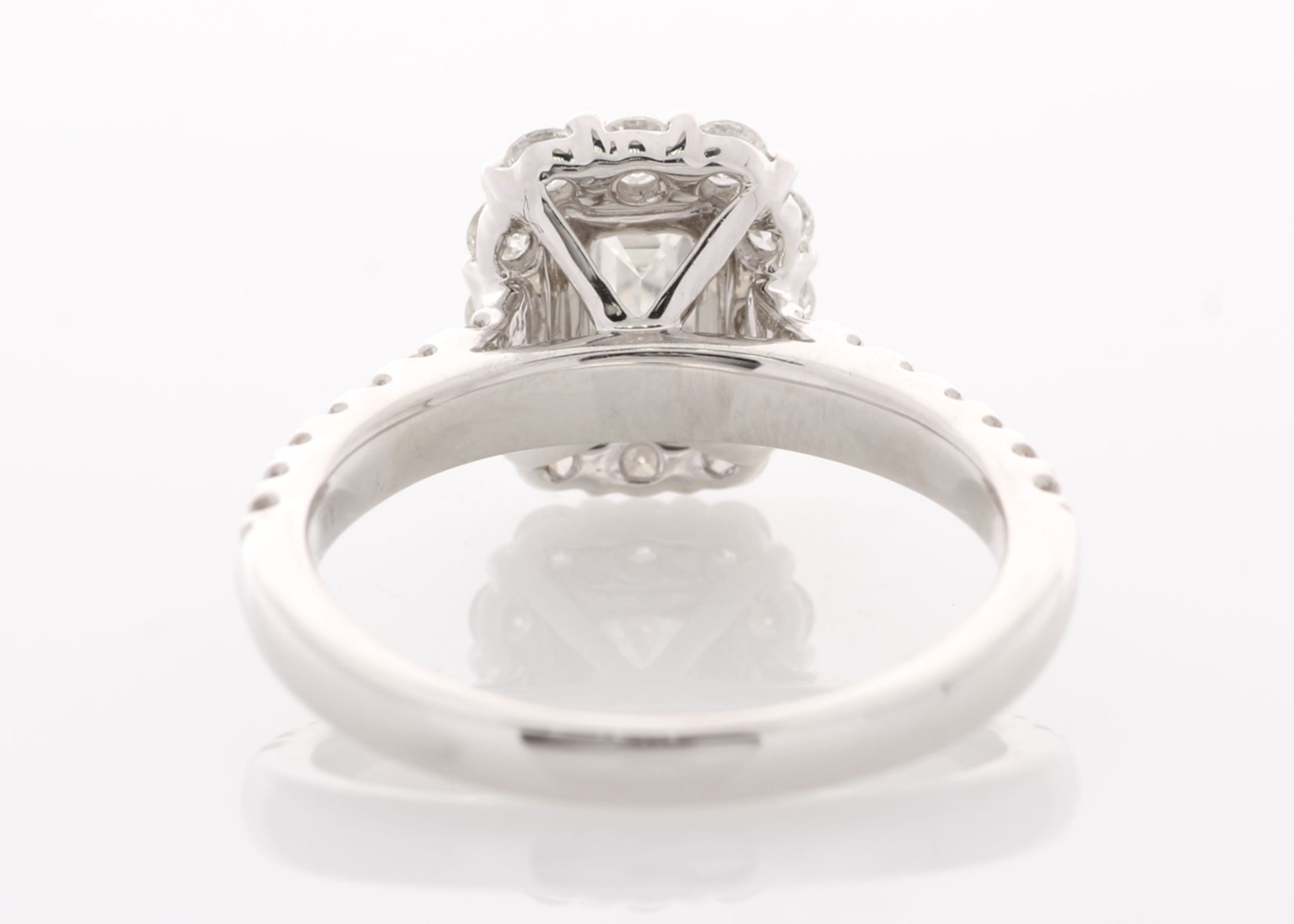 18ct White Gold Single Stone With Halo Setting Ring 1.57 - Image 4 of 5