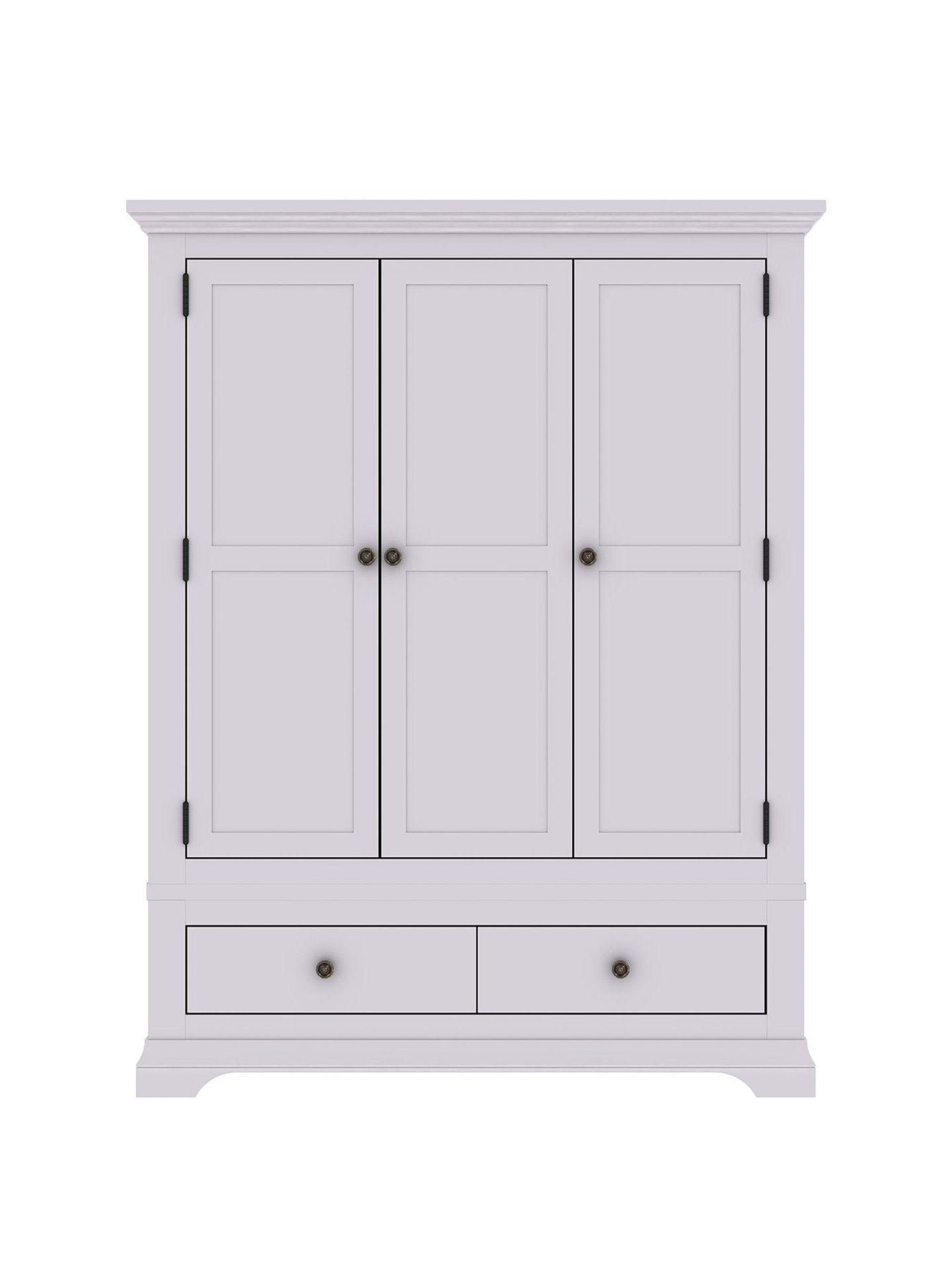 Boxed Item Ideal Home Solid Oak Normandy 2Pc Bedroom Set [Grey] Rrp ¬£1265 - Image 2 of 3