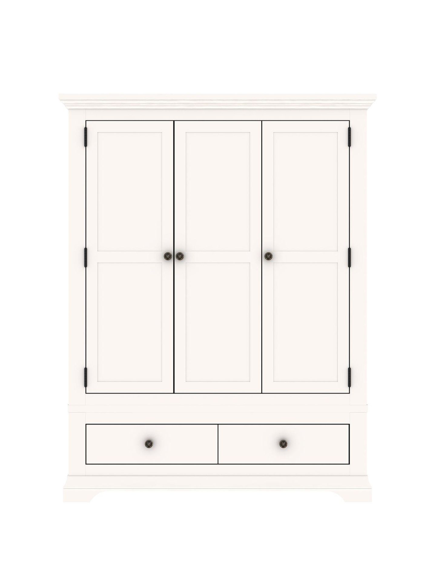 Boxed Item Ideal Home Solid Oak Normandy 2Pc Bedroom Set [White] Rrp ¬£1194 - Image 2 of 3