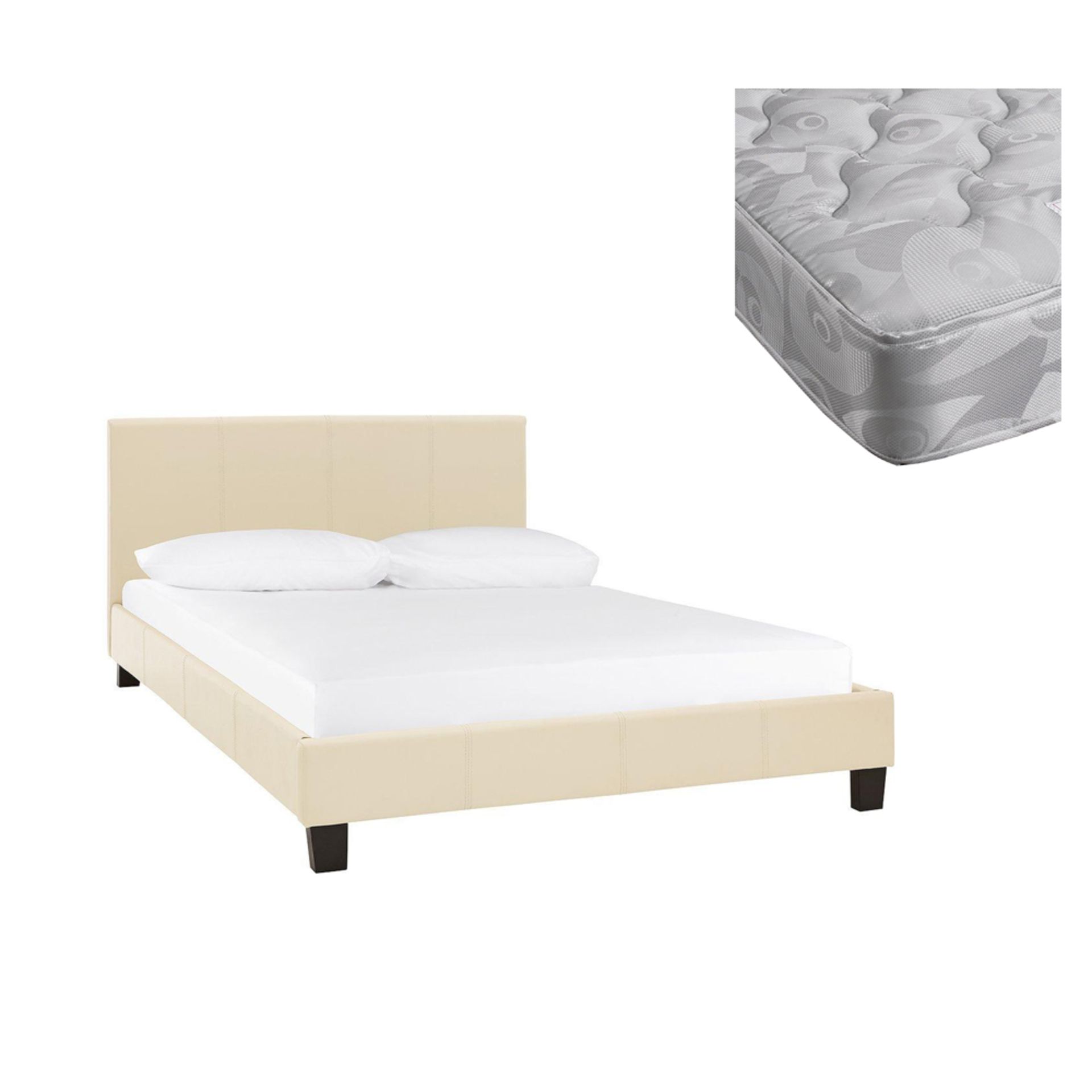 Boxed Item Esme Single Bed [Cream] And Mattress Set Rrp:¬£278