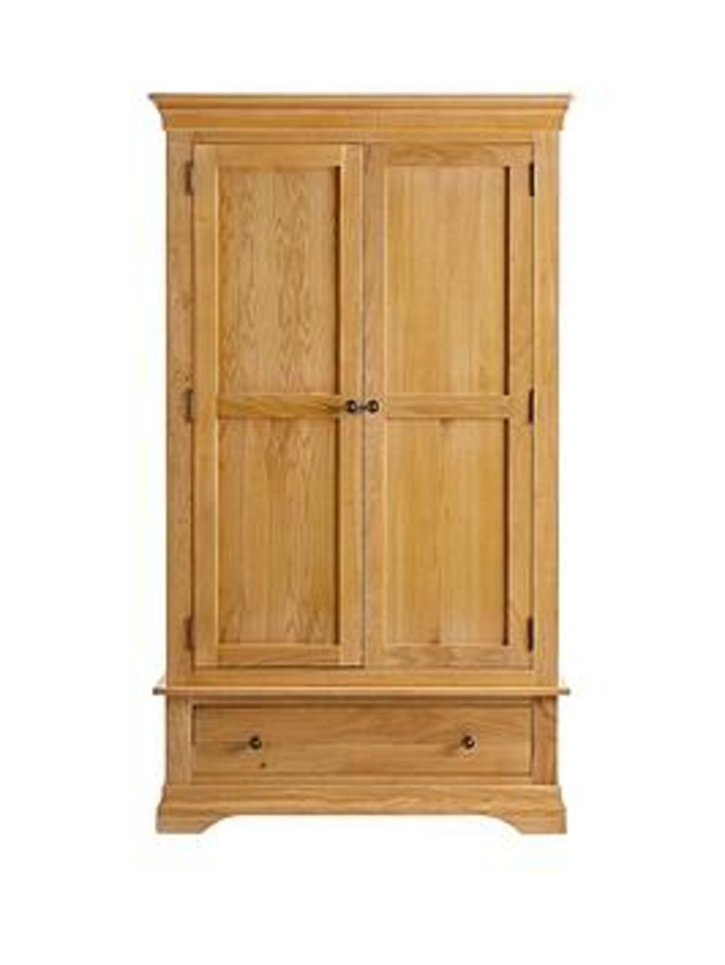 Boxed Item Normandy 2 Doors 1 Drawers Wardrobe [Oak] 193X112X58Cm Rrp:¬£599