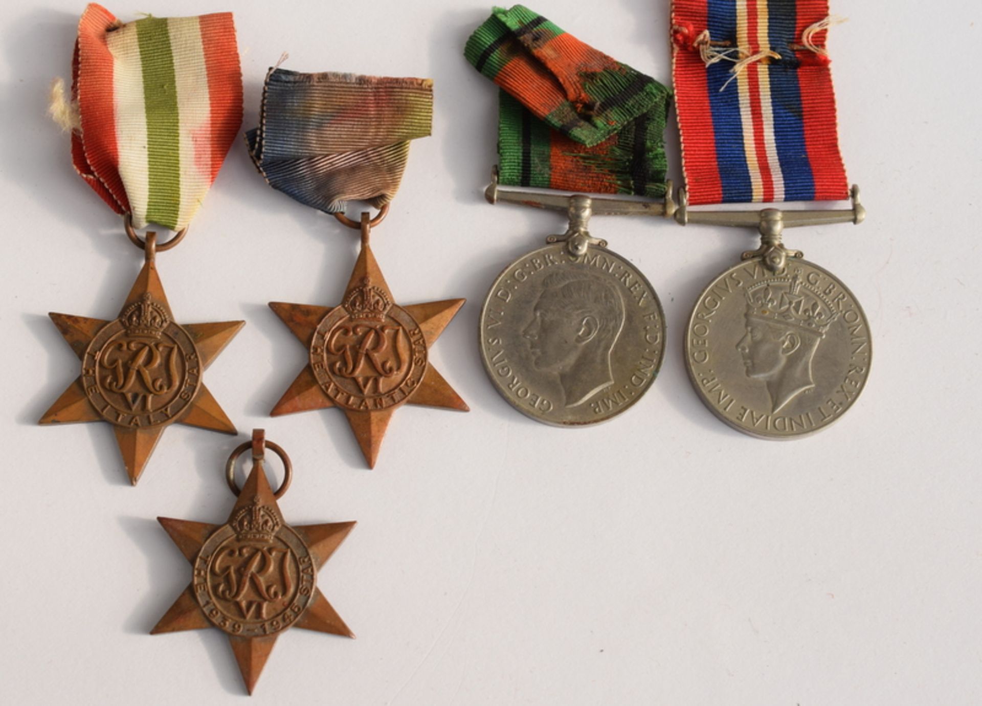 Set Of 5 WW2 Medals including Atlantic and Italy Star