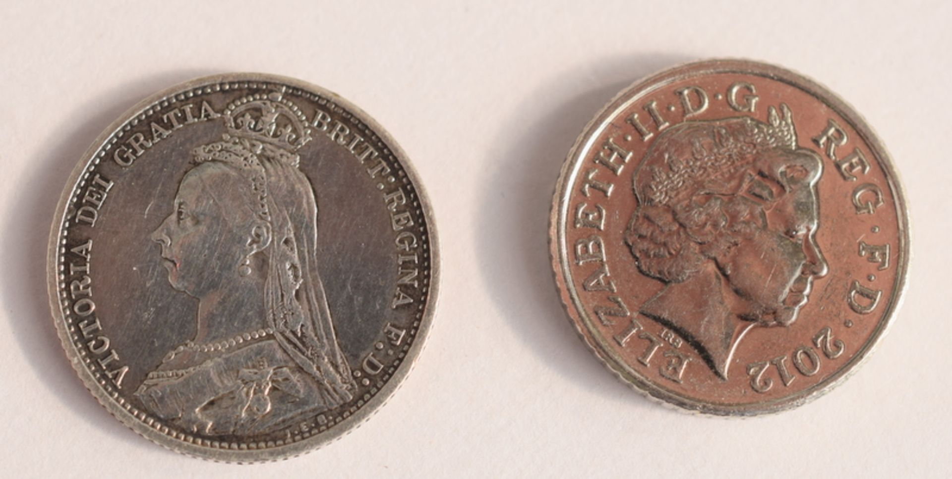 1887 Victorian Silver Sixpence