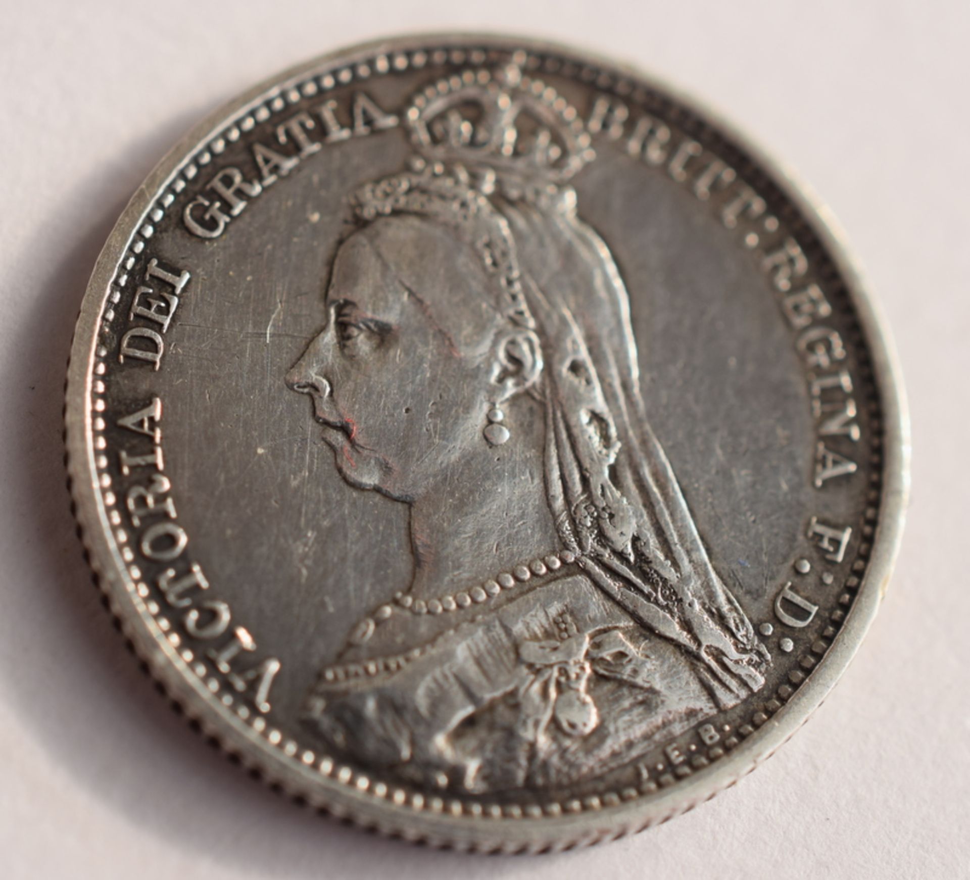 1887 Victorian Silver Sixpence - Image 4 of 5