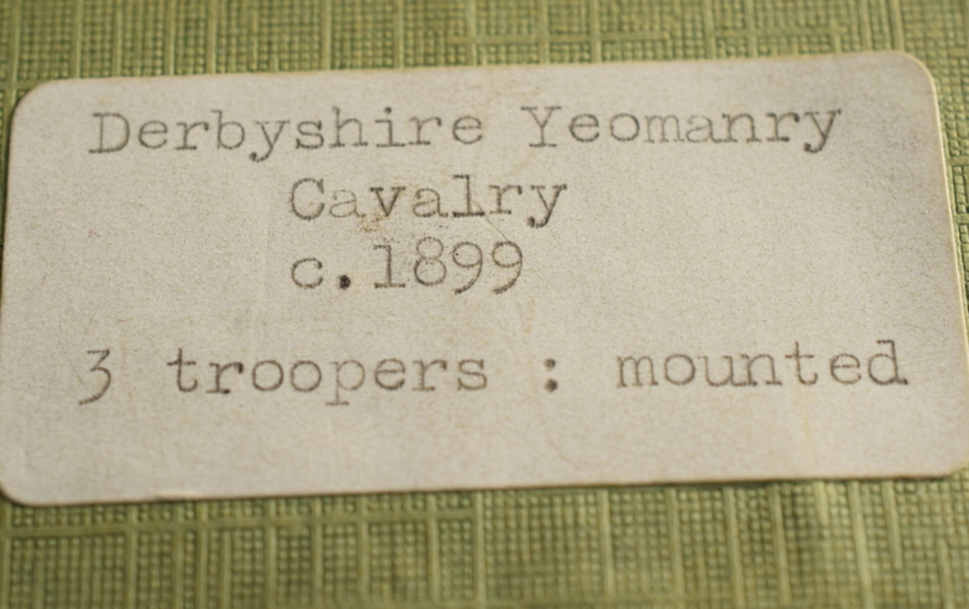 3 Derbyshire Yeomanry Cavalry Lead Soldier Figures - Image 4 of 5