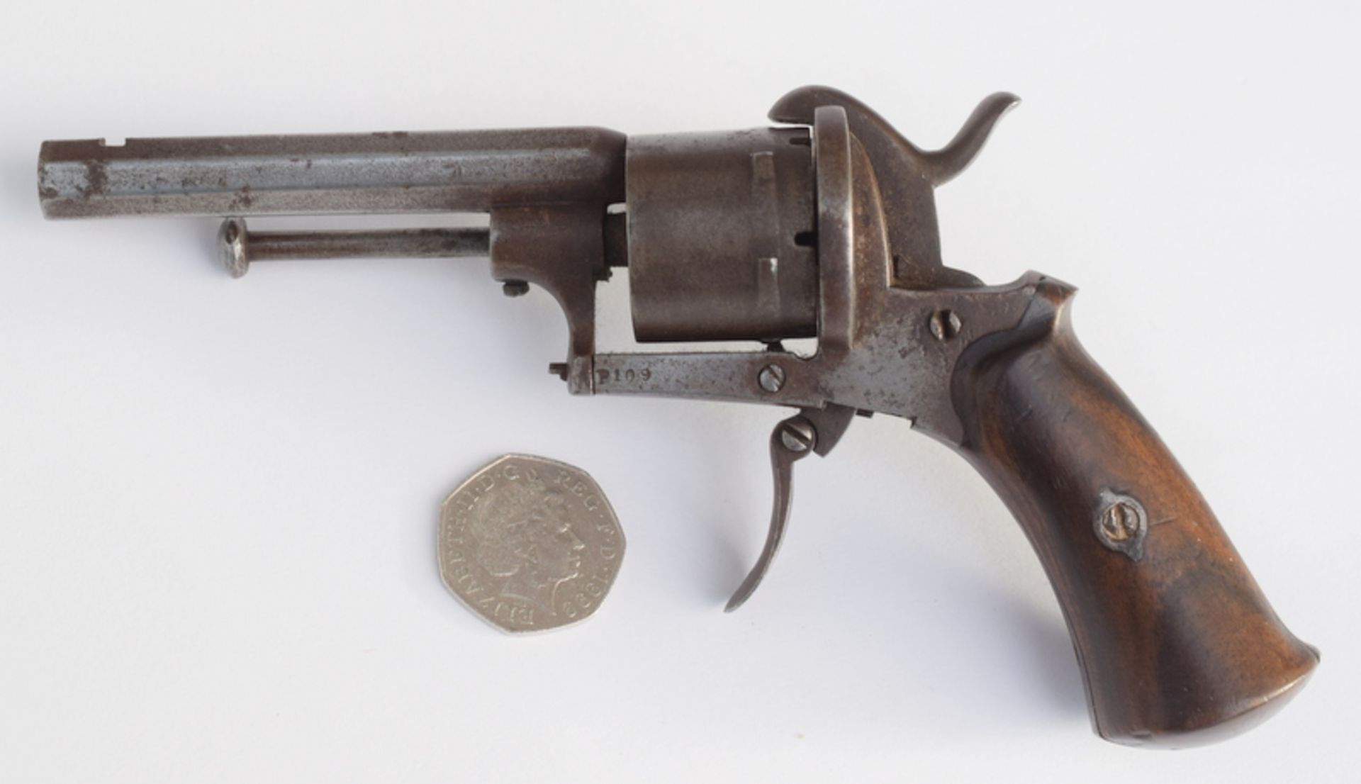 Antique Continental Pinfire Revolver Pistol 7mm Obsolete Calibre