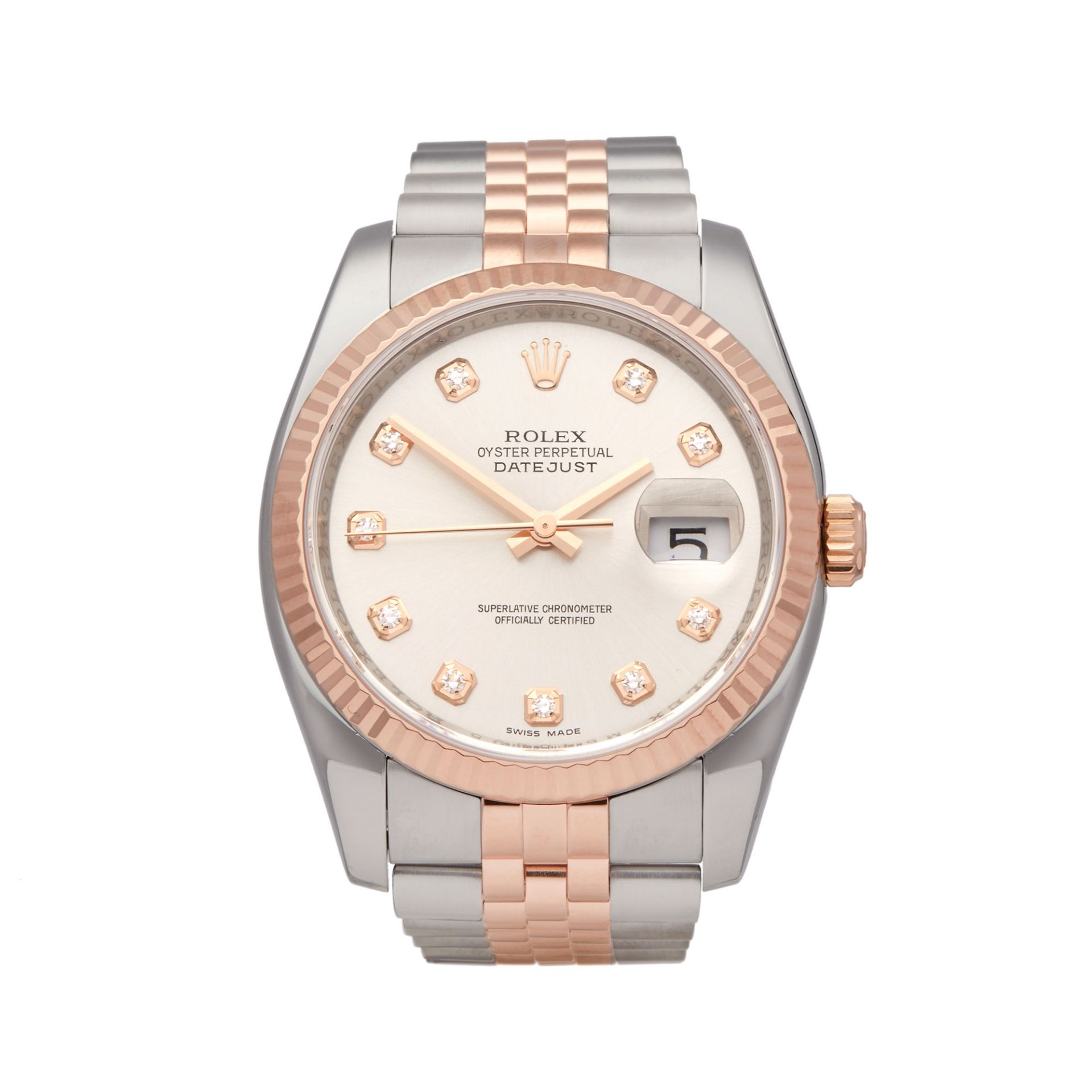 2008 DateJust 36 Diamond Stainless Steel & Rose Gold - 116231 - Image 9 of 9