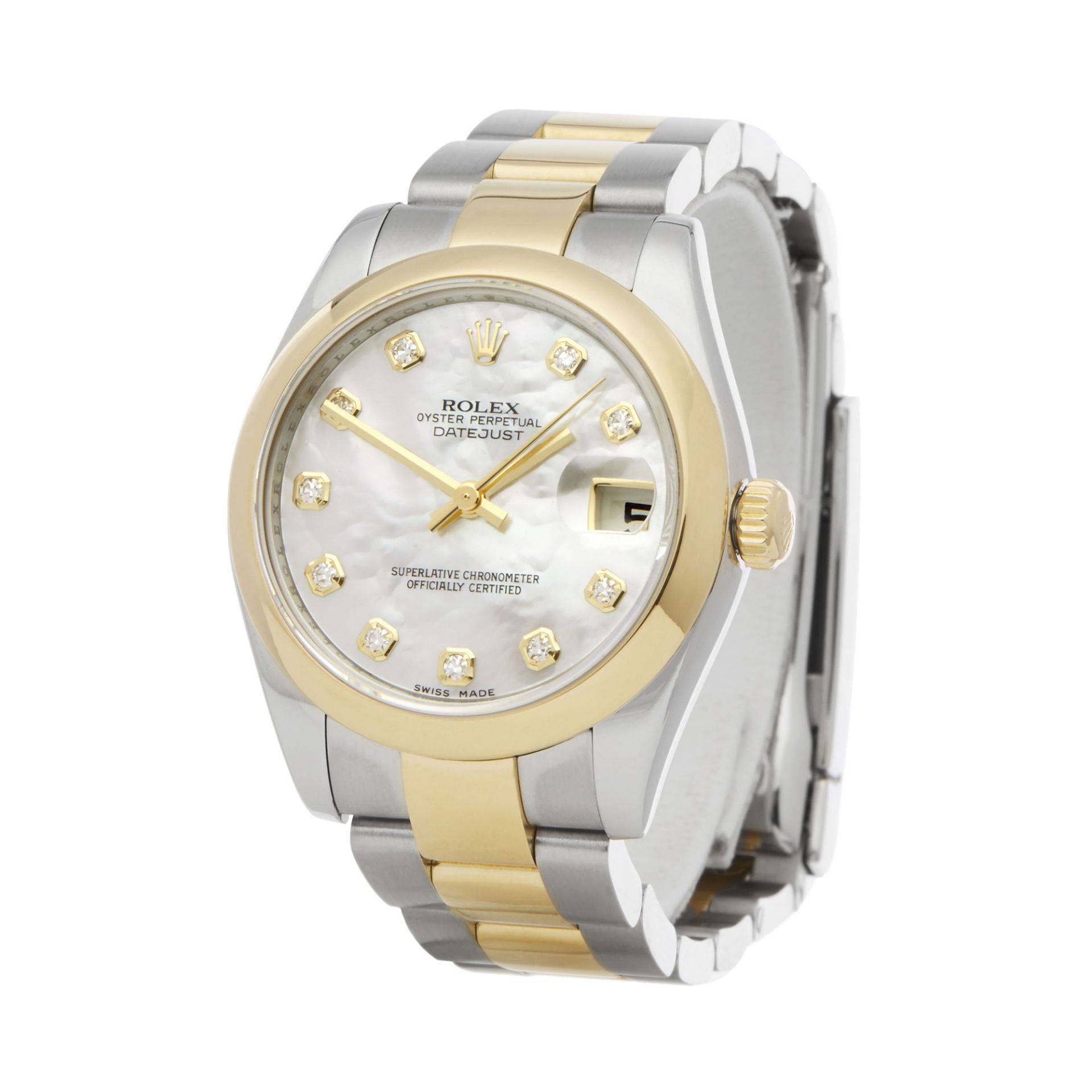 2007 Datejust 31 Mother of Pearl Diamond Stainless Steel & Yellow Gold - 178243