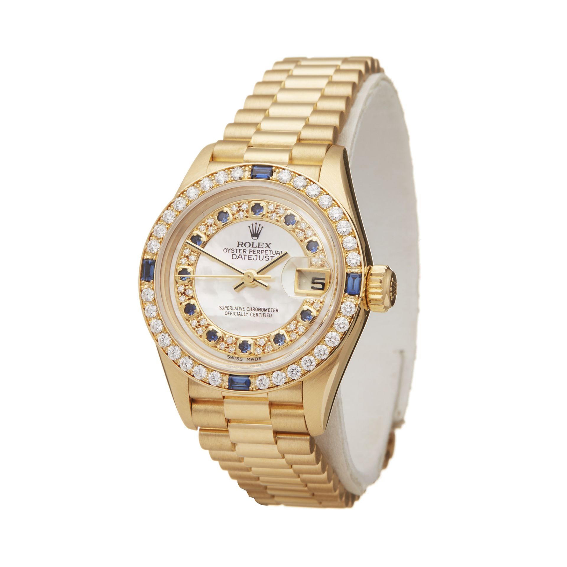 1990 DateJust 26 Diamond 18k Yellow Gold - 79088