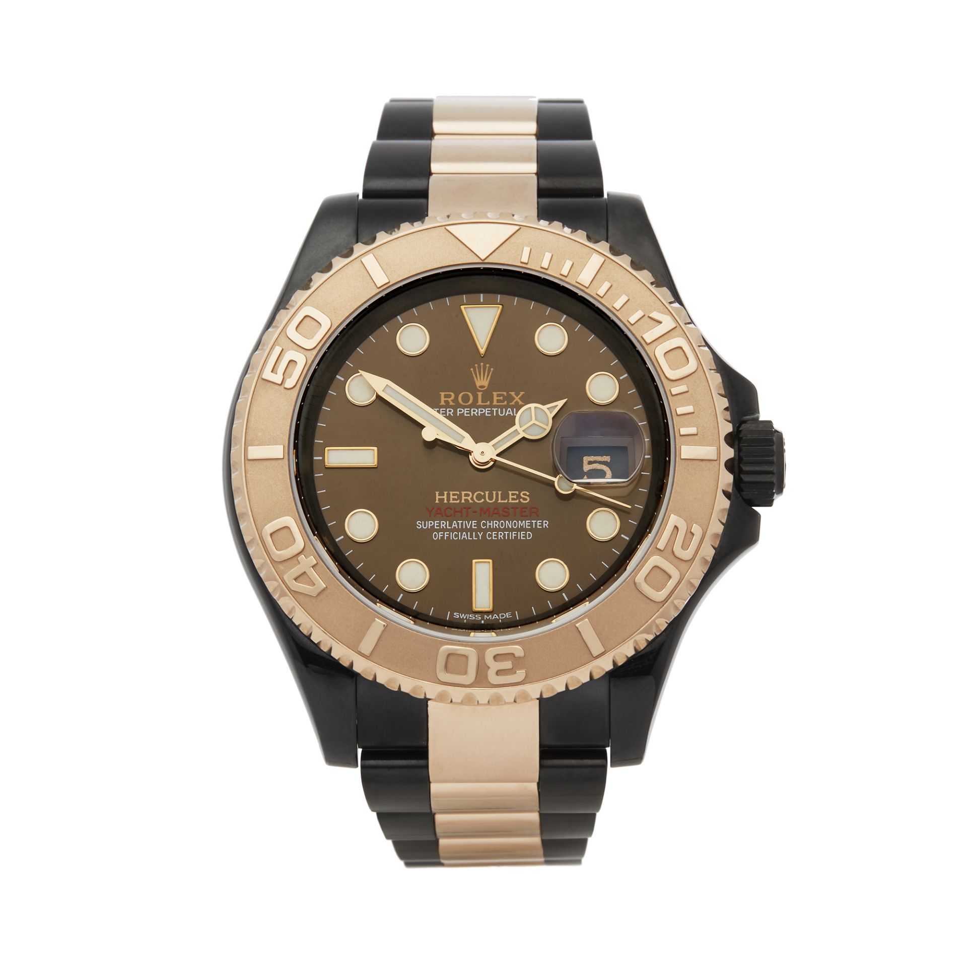 2016 Yacht-Master Hercules Dlc Coated Stainless Steel & 18K Rose Gold - 116621 - Image 5 of 8