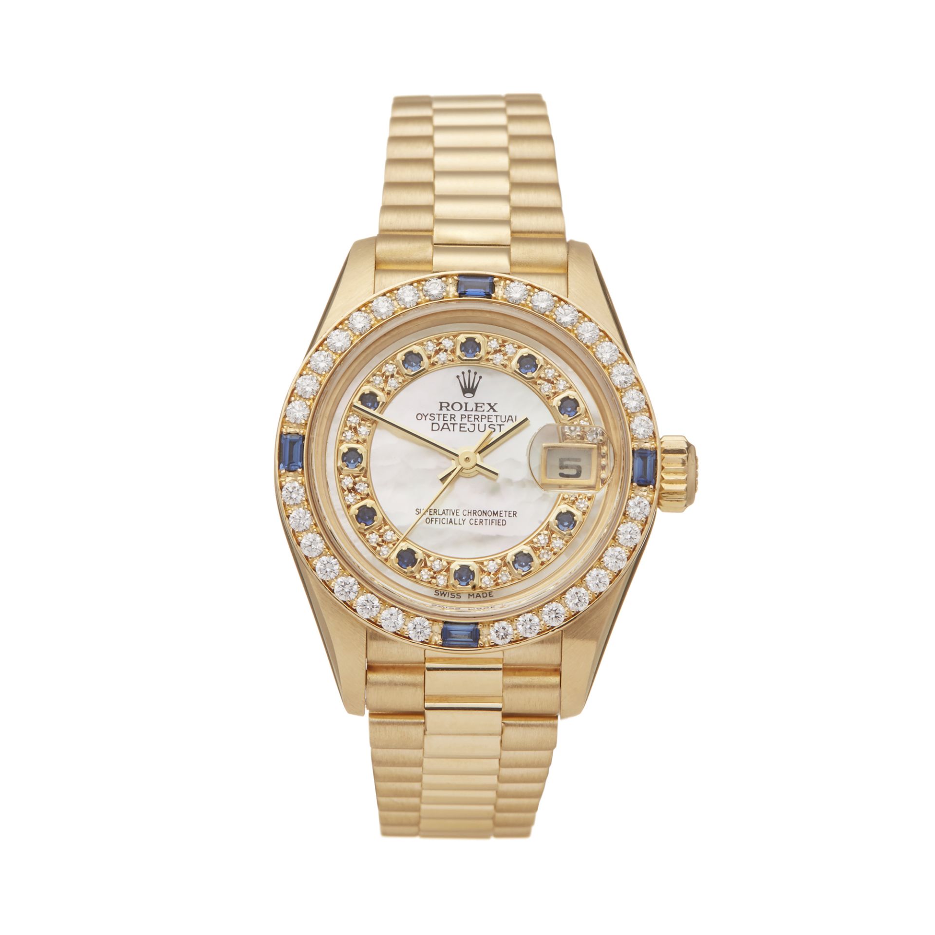 1990 DateJust 26 Diamond 18k Yellow Gold - 79088 - Image 8 of 8