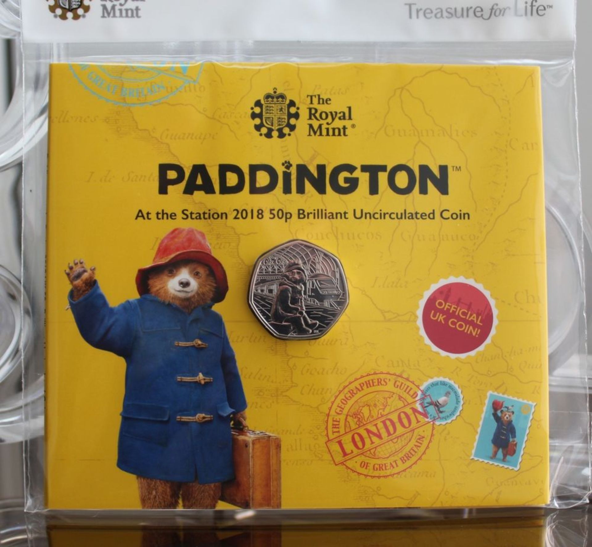 Paddington at the station Royal mail pack 50p