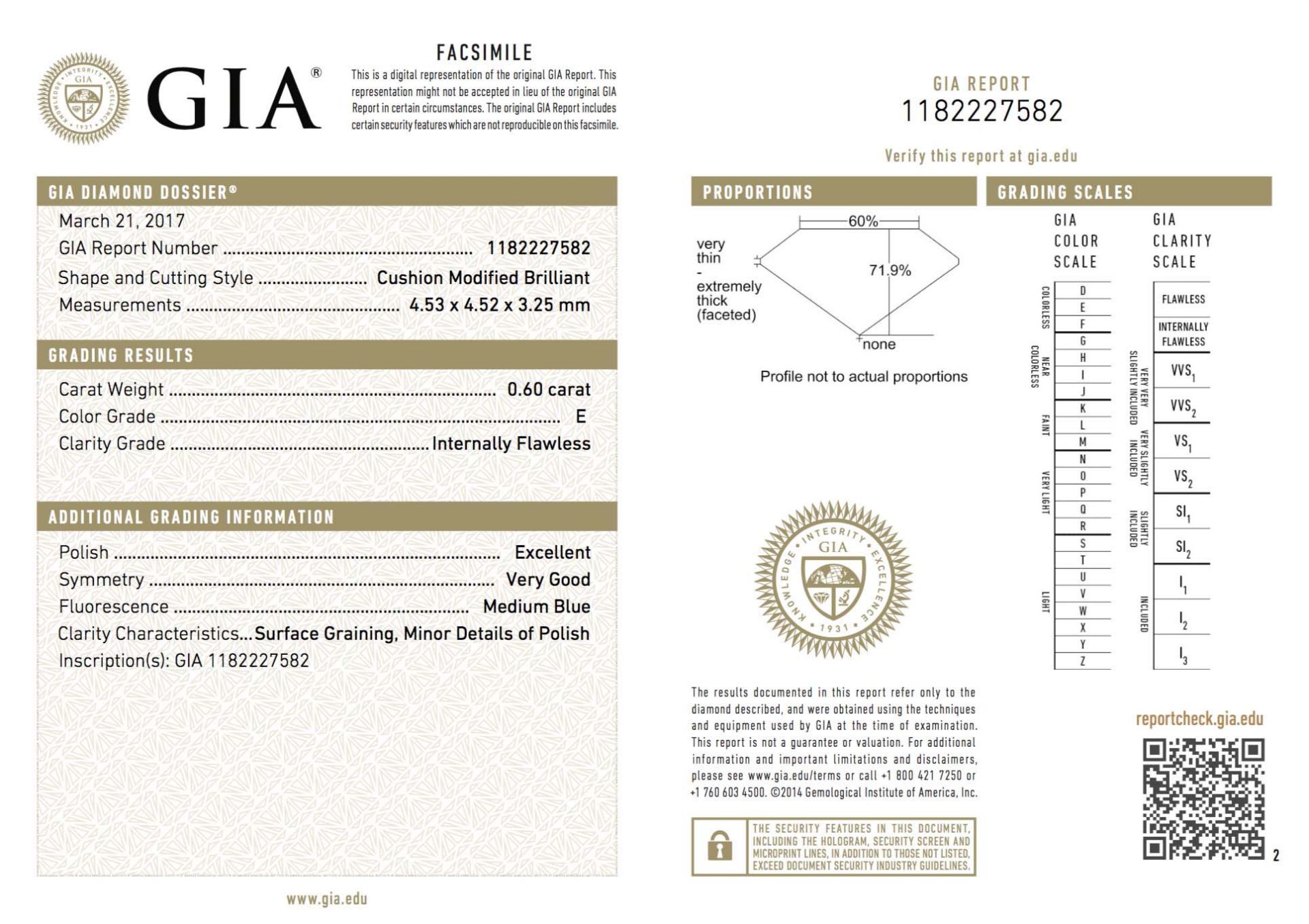 0.60 Carat, GIA Certified, Natural IF Diamond - Image 4 of 5