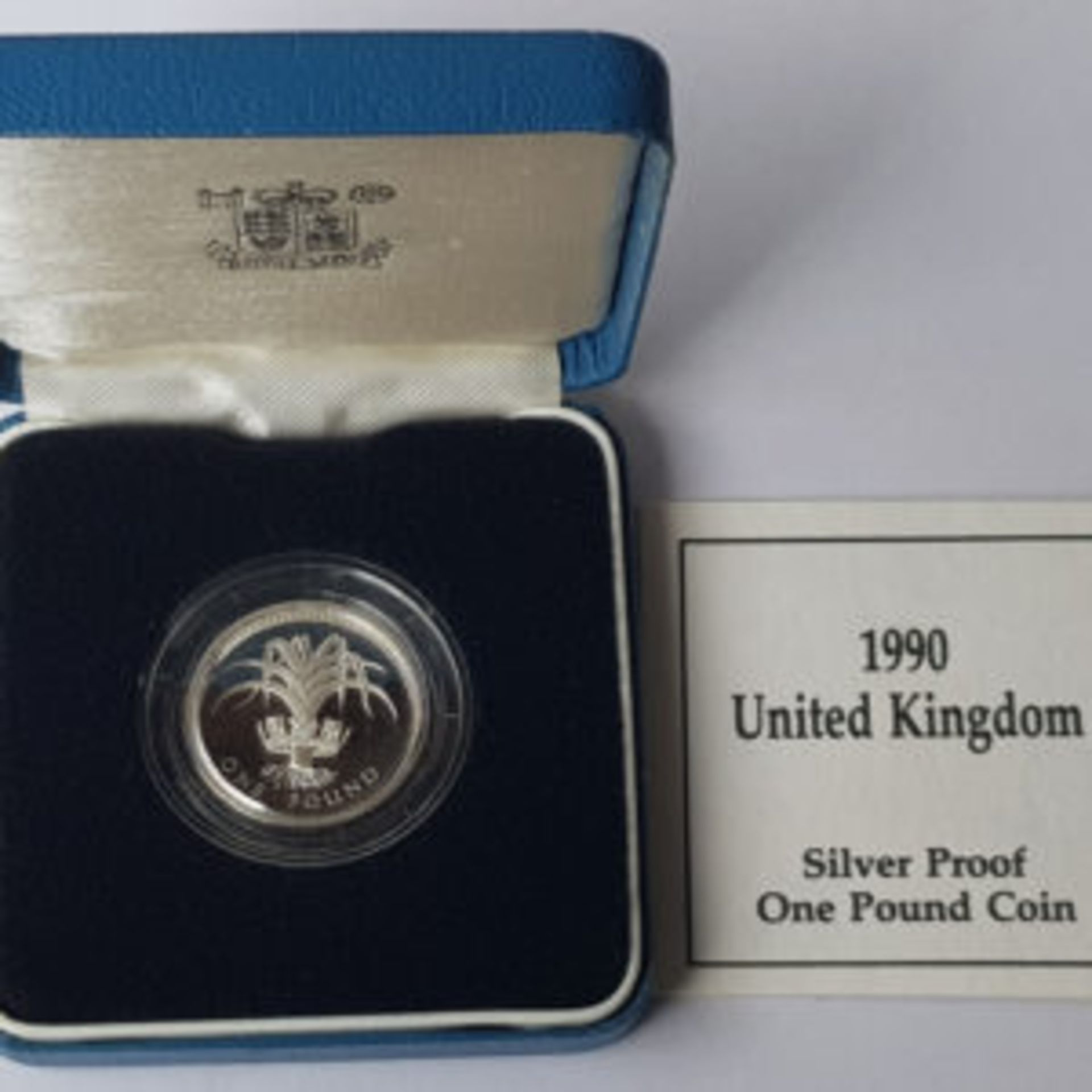 Royal Mint £1 Silver proof coin 1990 - Image 2 of 2