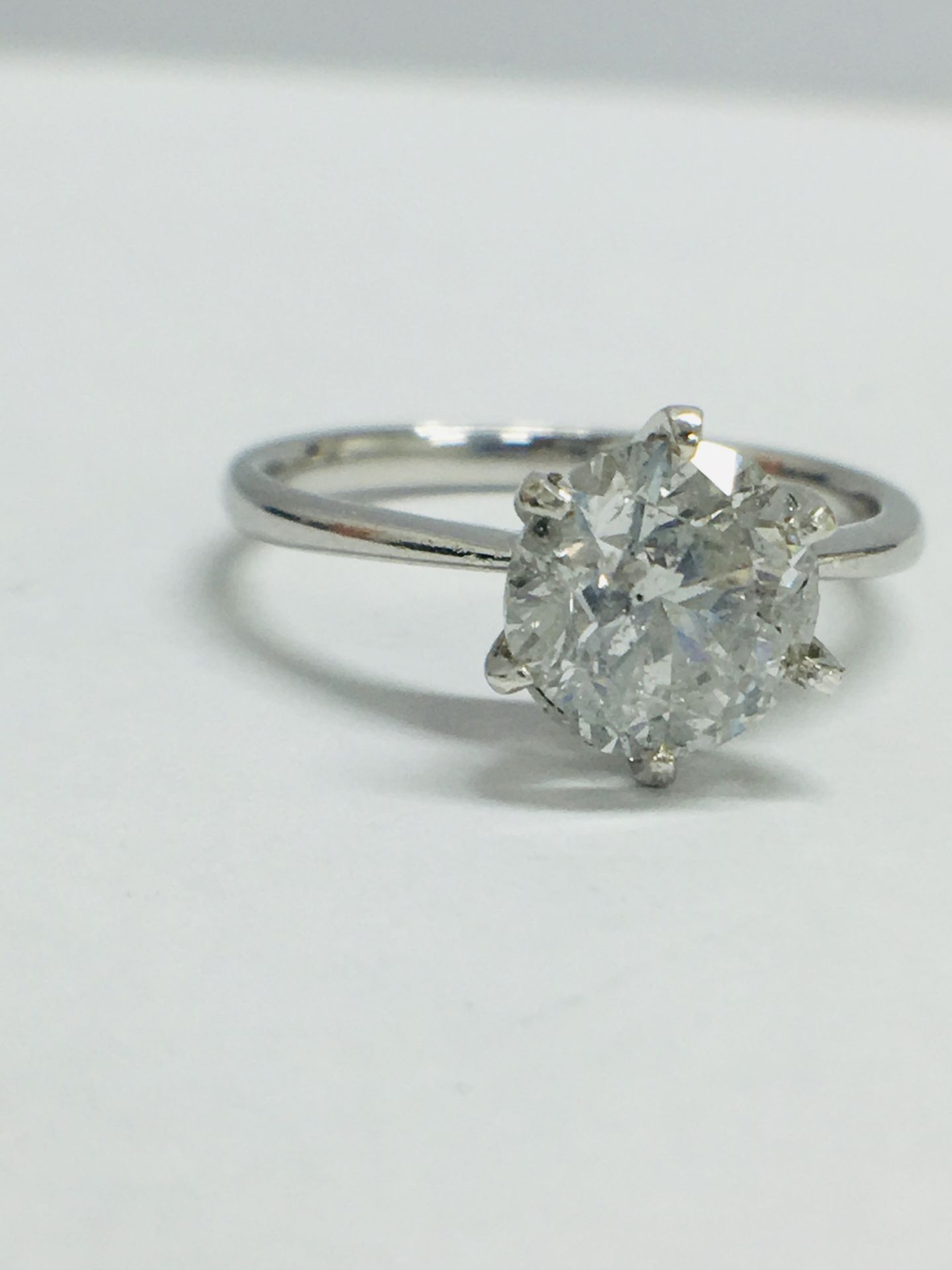 1.80Ct Diamond Solitaire Ring Set In Platinum Setting. - Image 8 of 10