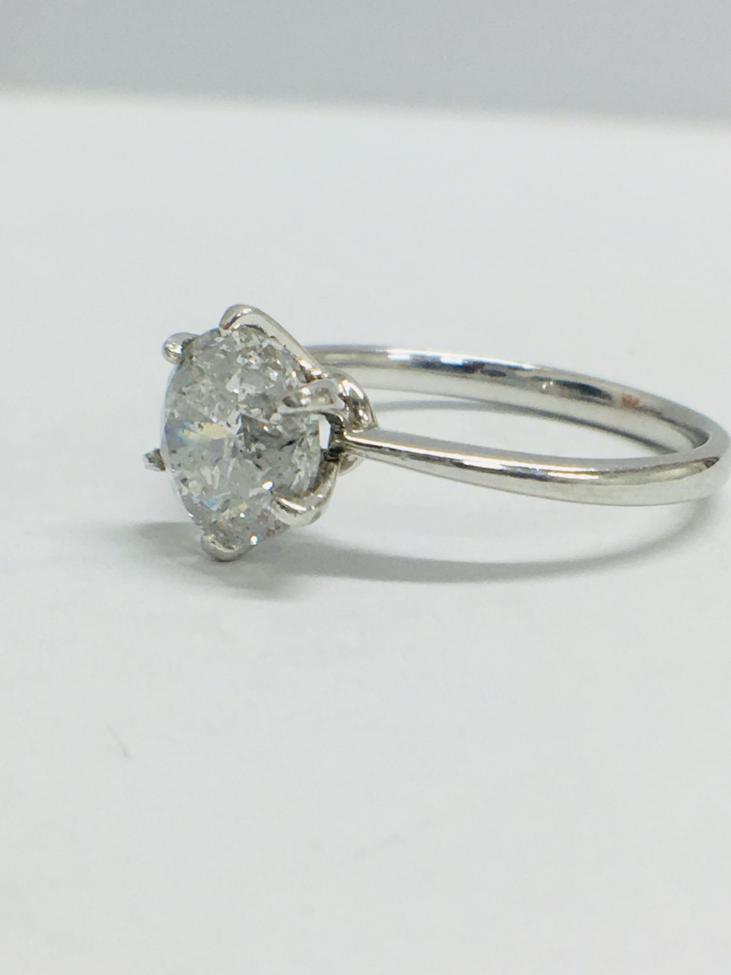 1.80Ct Diamond Solitaire Ring Set In Platinum Setting. - Image 2 of 10