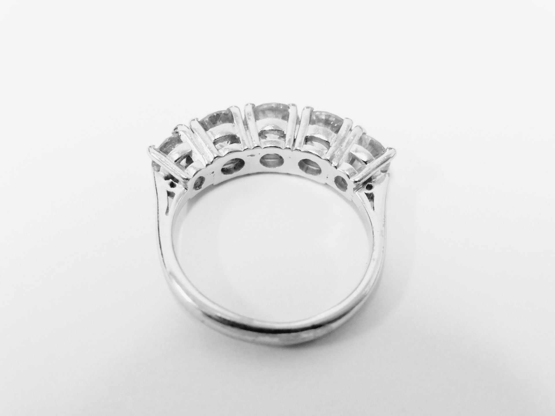 3.50Ct Diamond Five Stone Ring. - Image 8 of 14