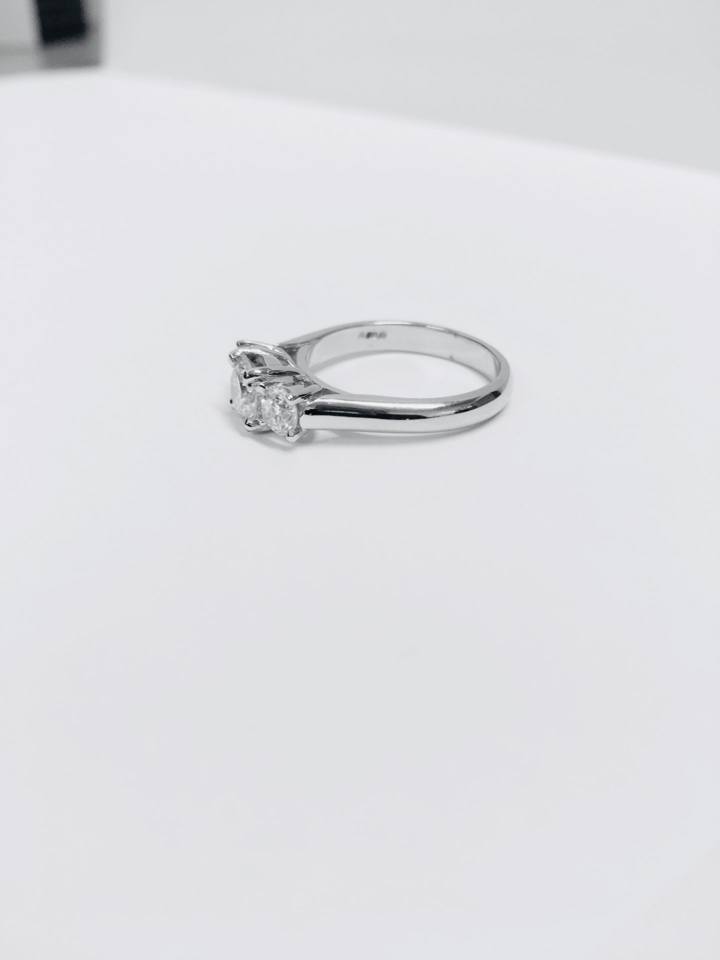 1.15Ct Diamond Three Stone Ring . - Image 9 of 23