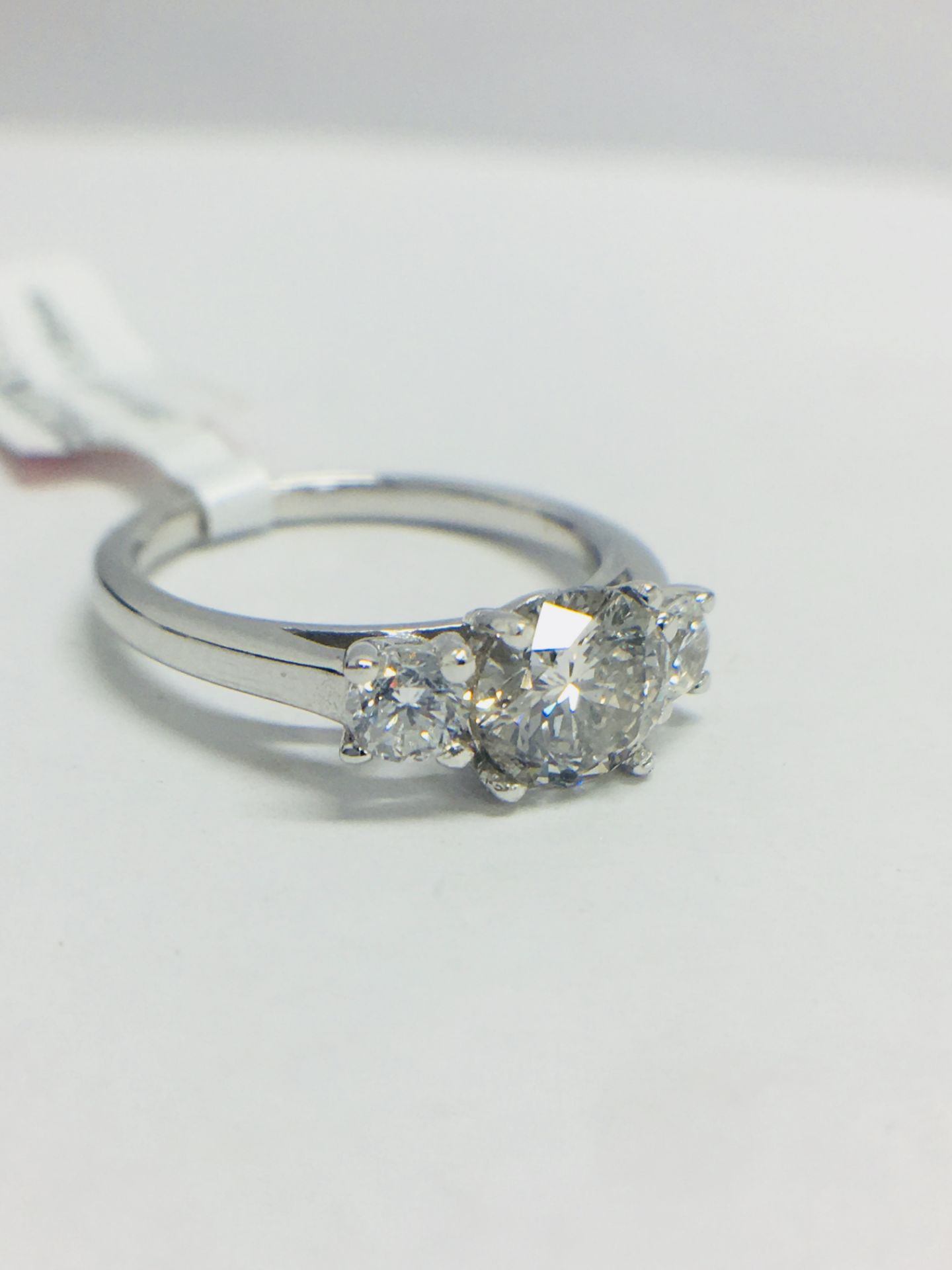 Platinum Diamond Trilogy Ring, - Image 9 of 10