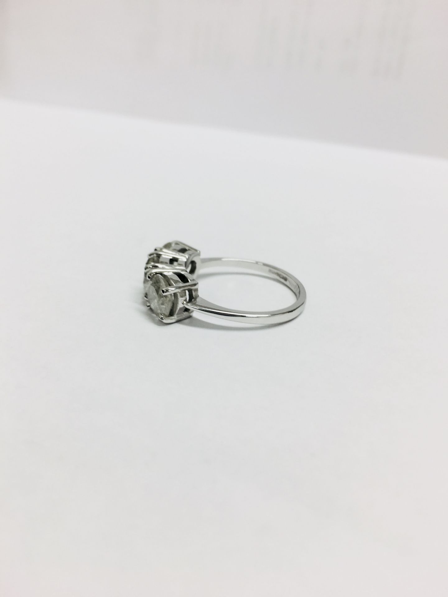 3.03Ct Diamond Three Stone Ring, - Image 2 of 8
