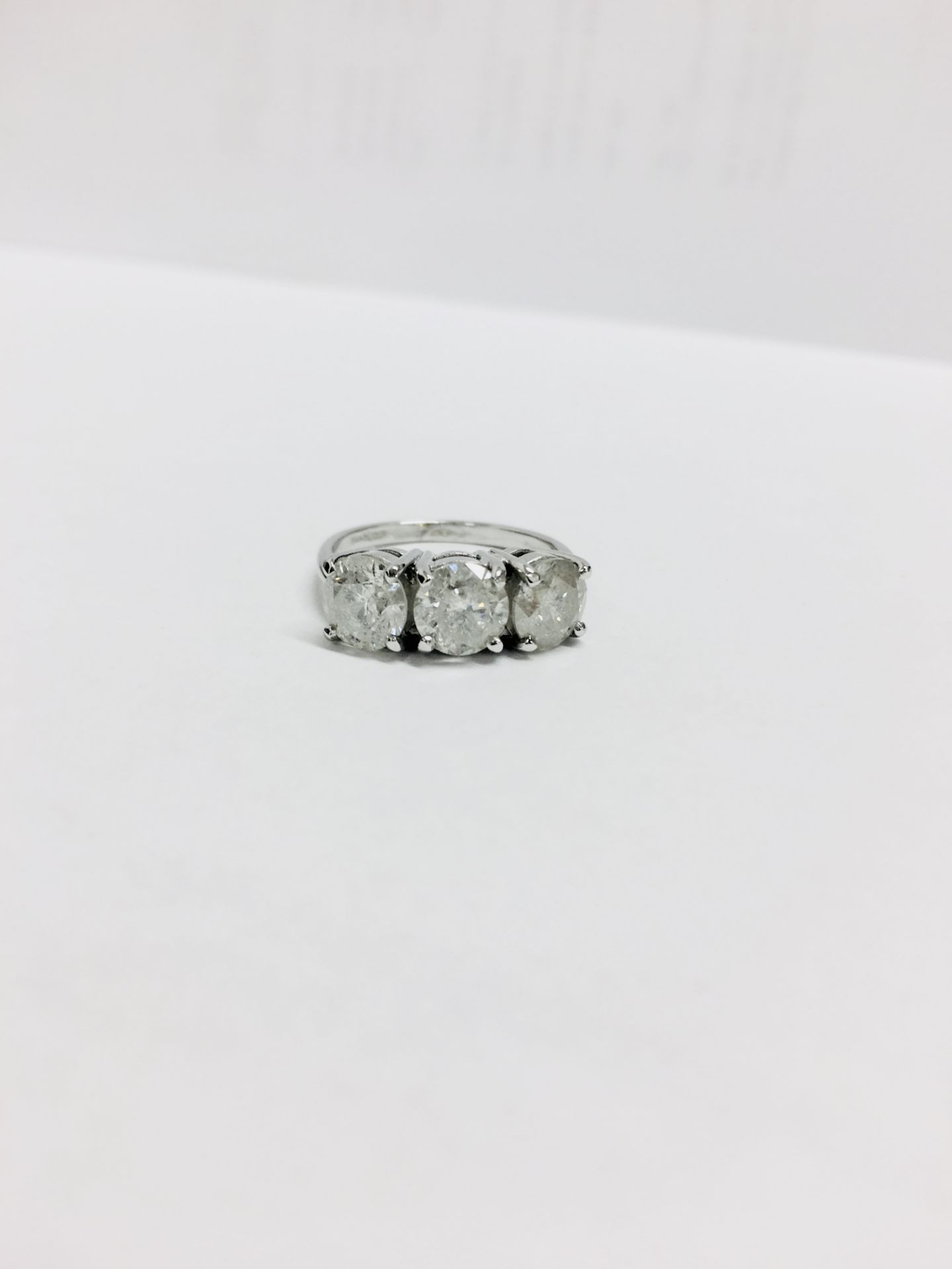 3.03Ct Diamond Three Stone Ring,